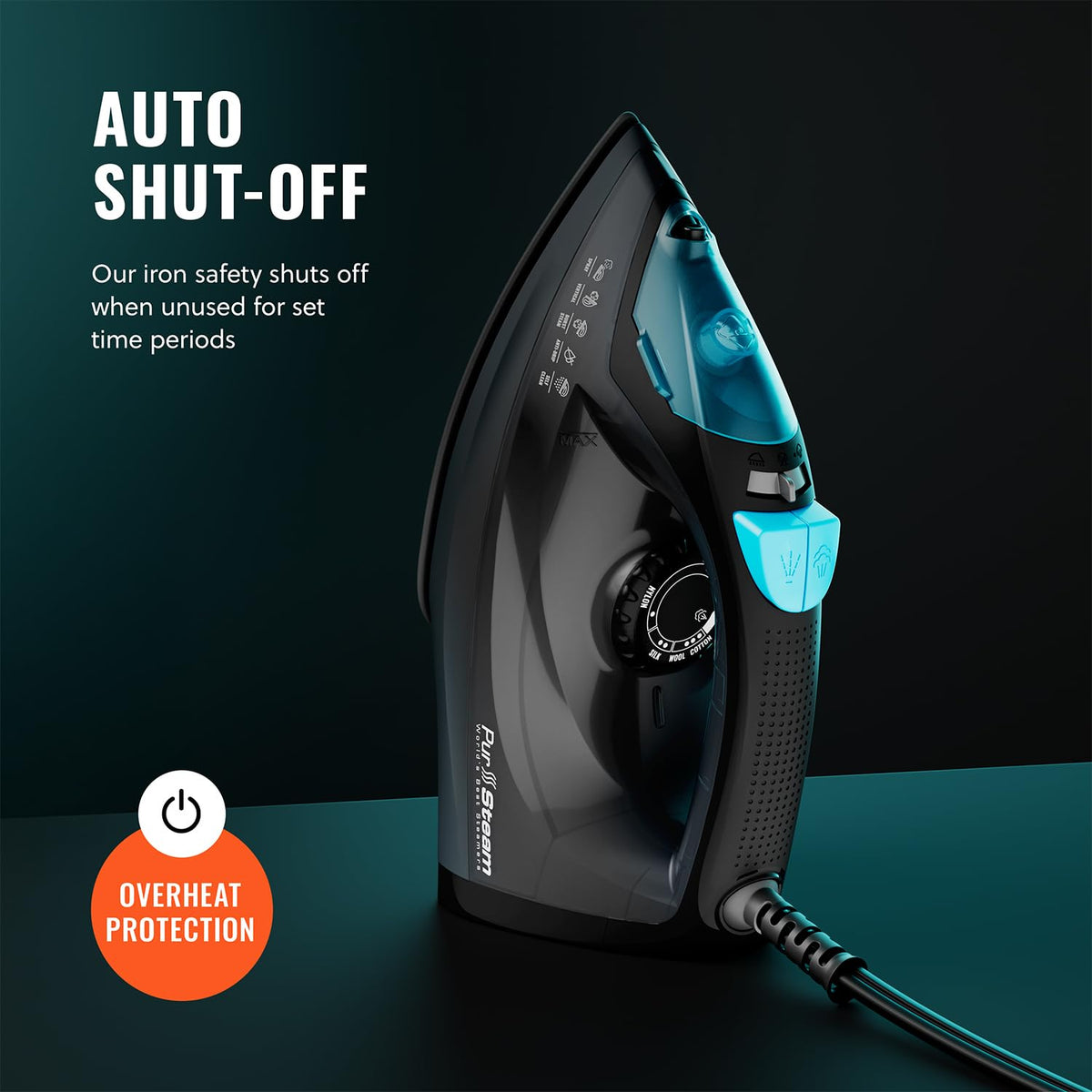 PurSteam SteamLite Steam Iron with Non