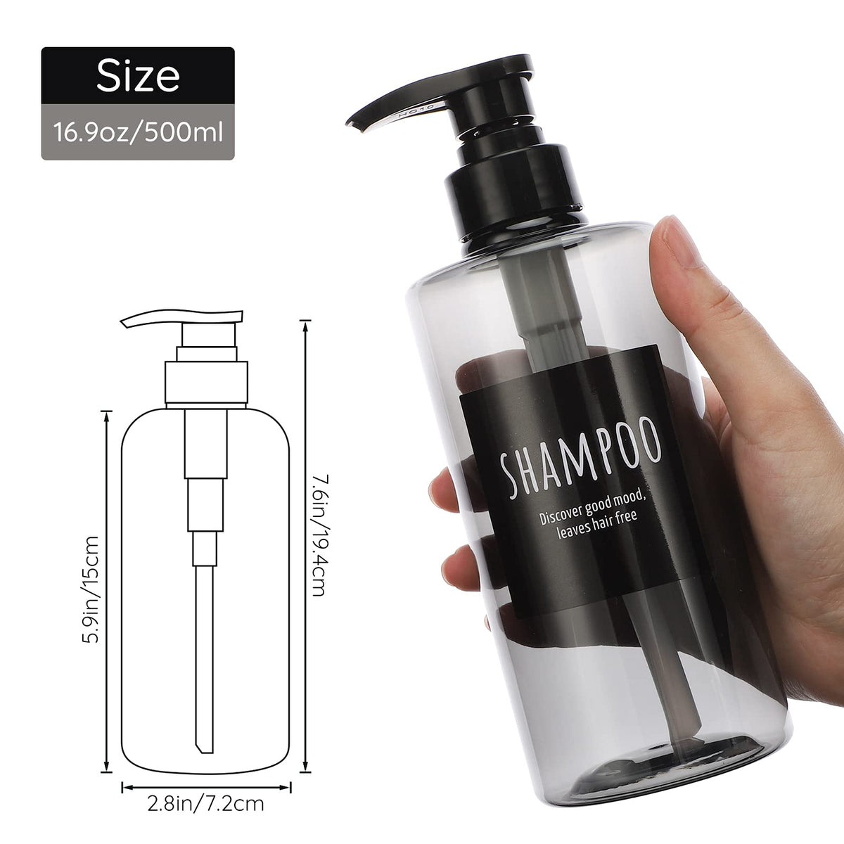 Refillable Shampoo Bottles (3 Count)