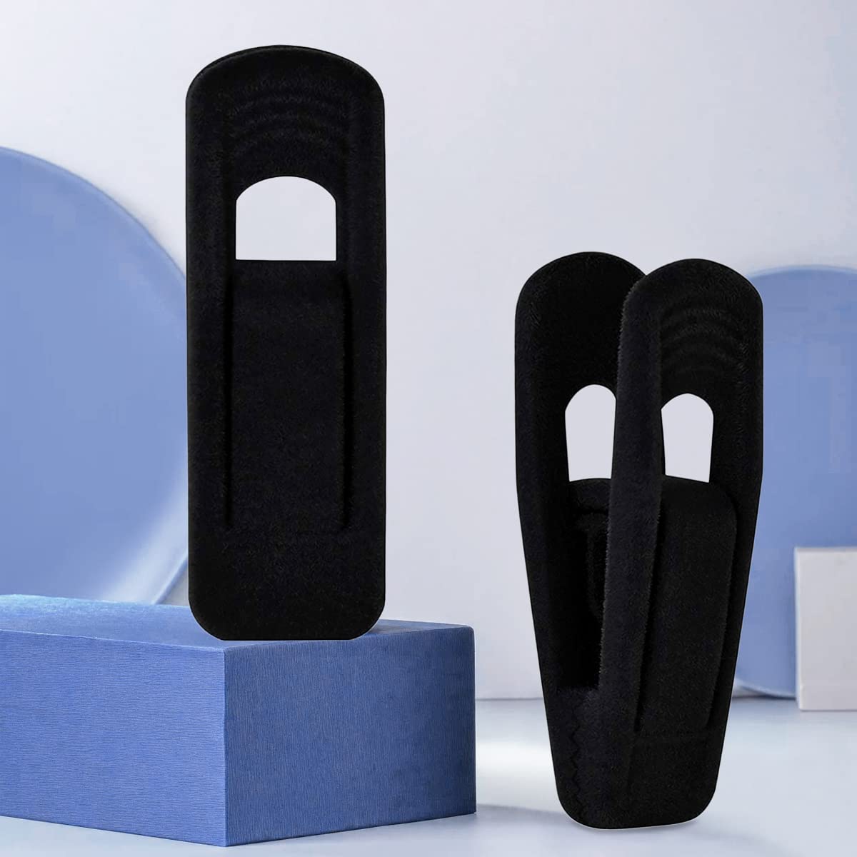 Black Velvet Hangers Clips