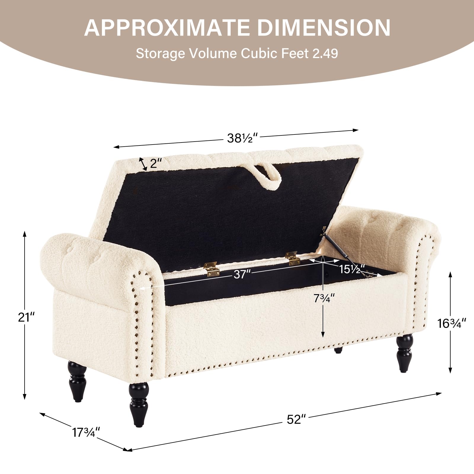 Storage Ottoman Bench for Queen Size Bed