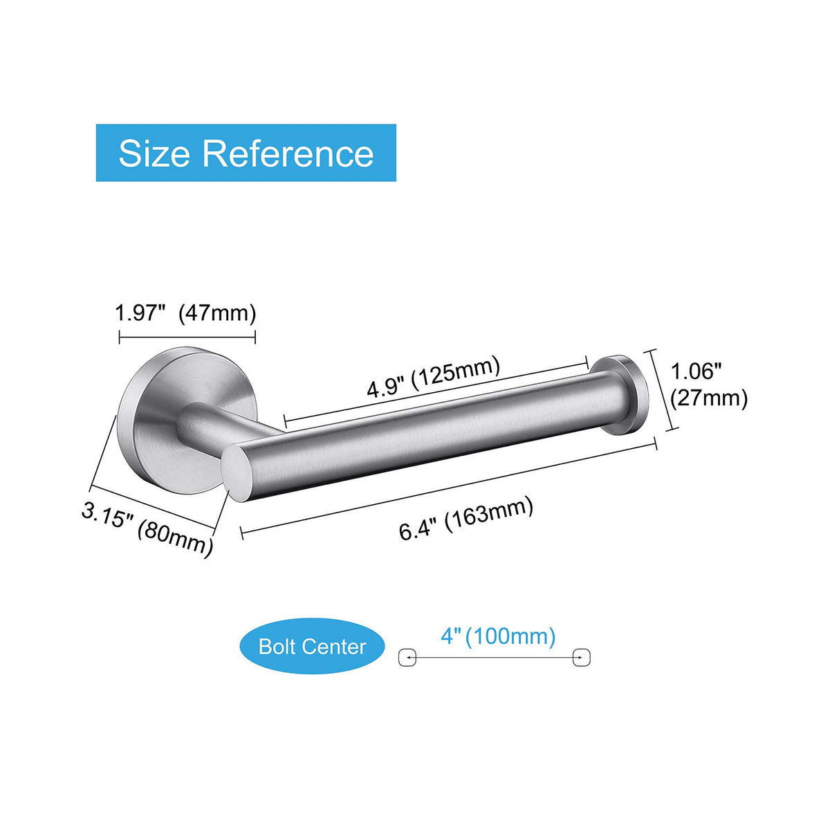 Brushed Nickel Toilet Paper Holder SUS304 Stainless Steel