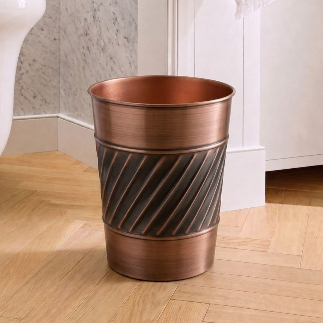 Metal Bathroom Trash Can