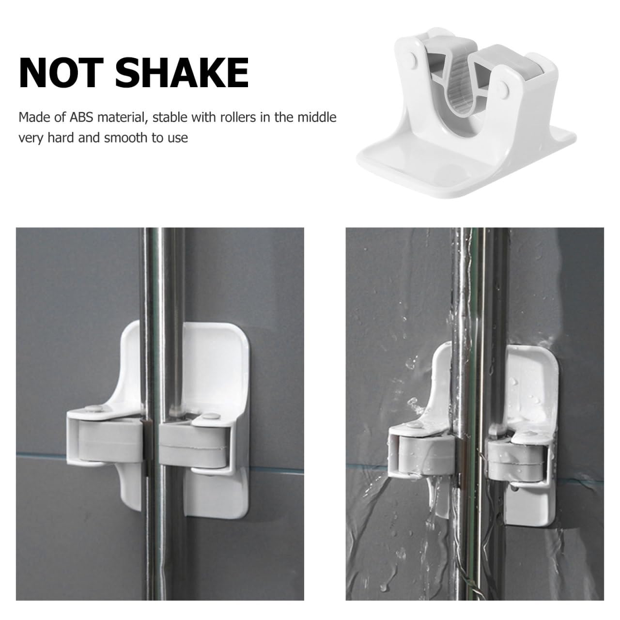 4Pcs Broom Holder Wall Mount Mop Grippers No Drilling Anti