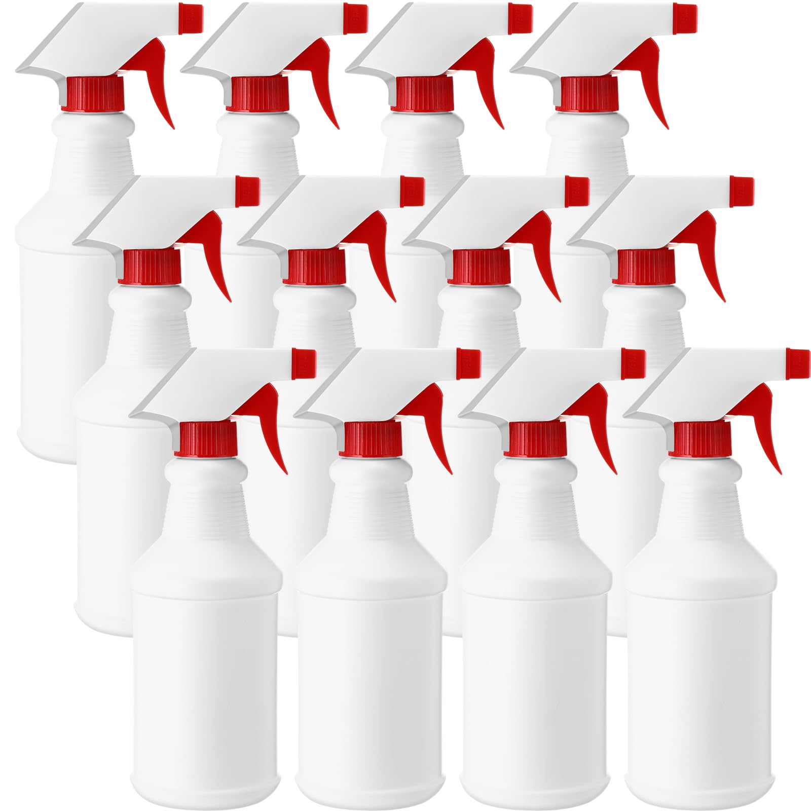 12 Pcs 16 Oz Plastic Spray Bottles (12 Count)