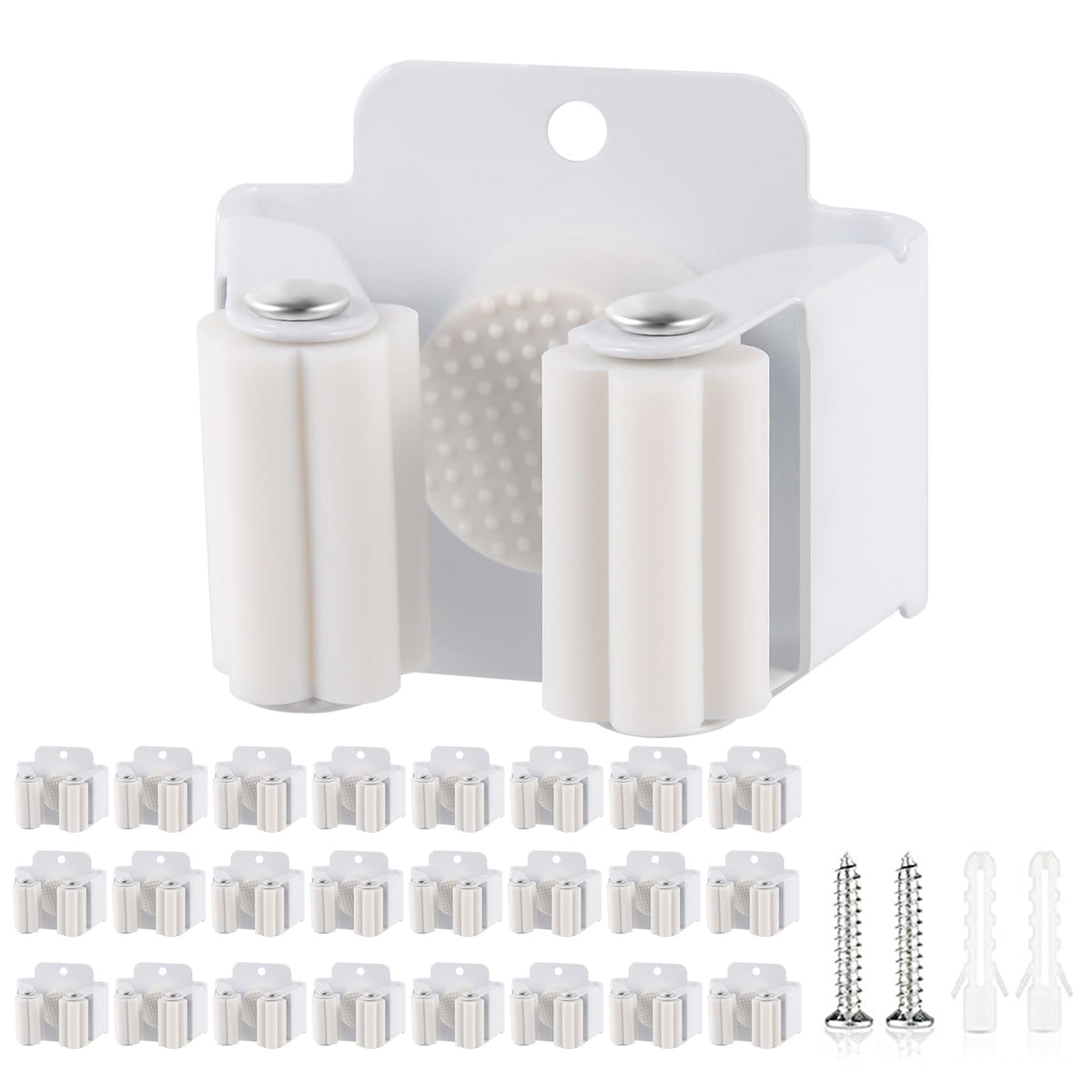 25 Pack Broom Holder Wall Mount