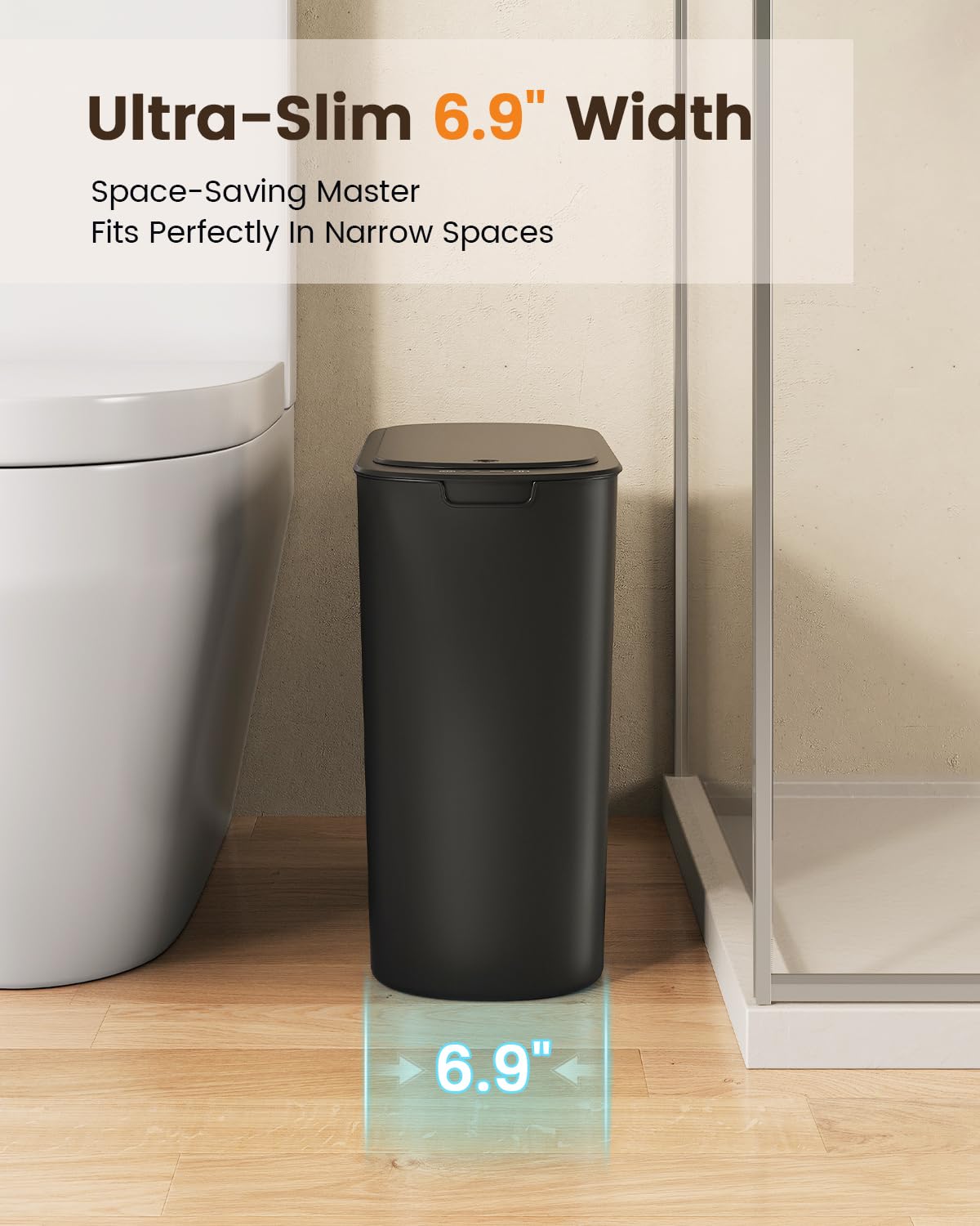 5 Gallon Automatic Bathroom Trash Can with Lid