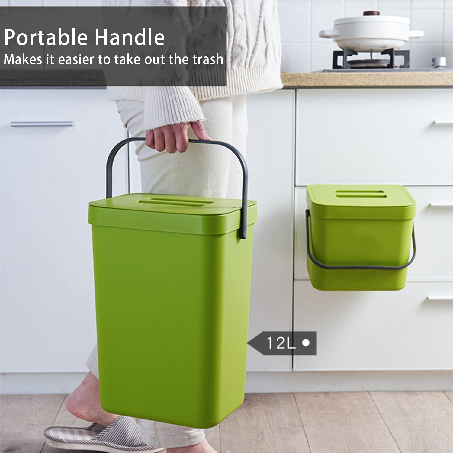 Small Trash Can with Lid
