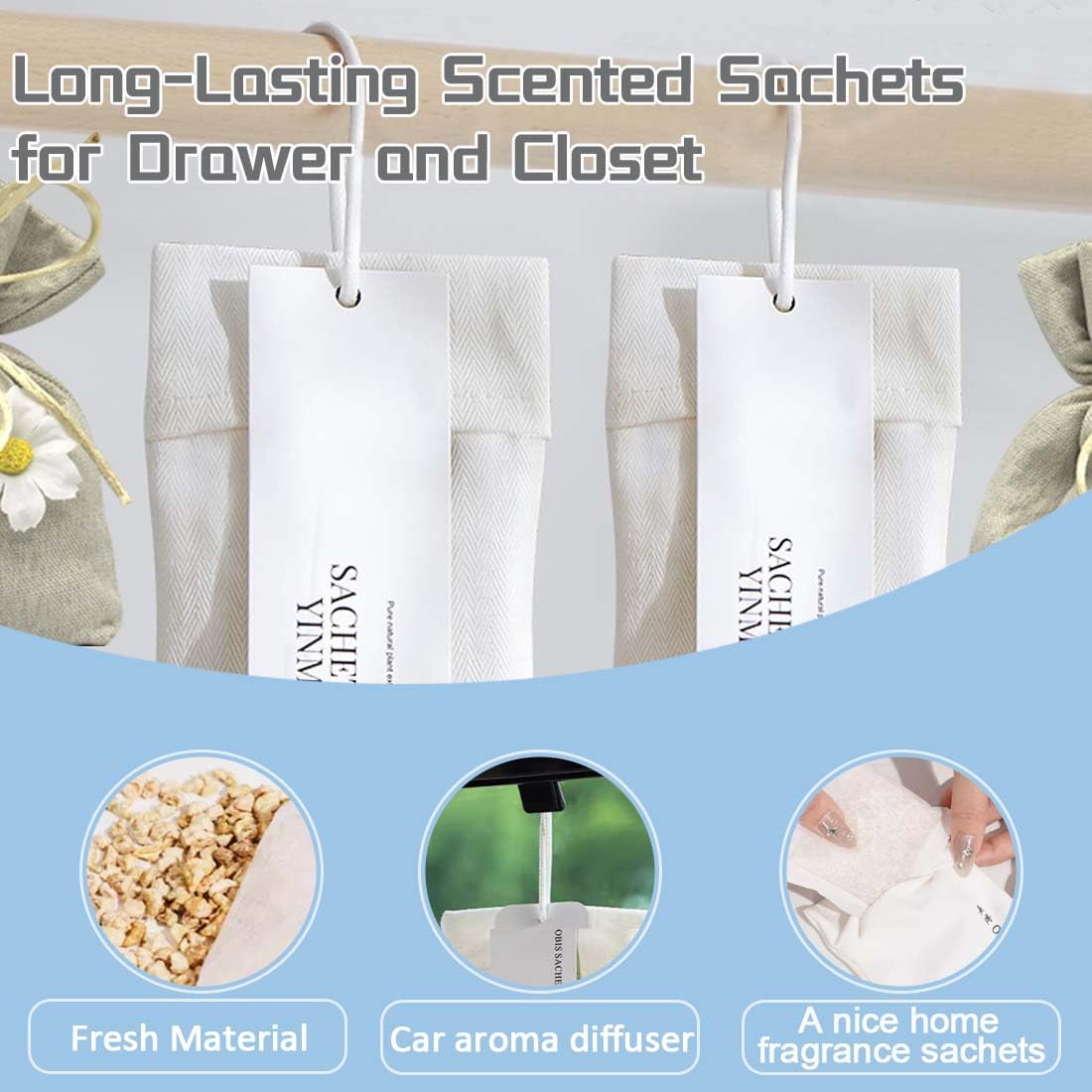 6 Pack Fresh Scented Sachet Packet (6 Count)