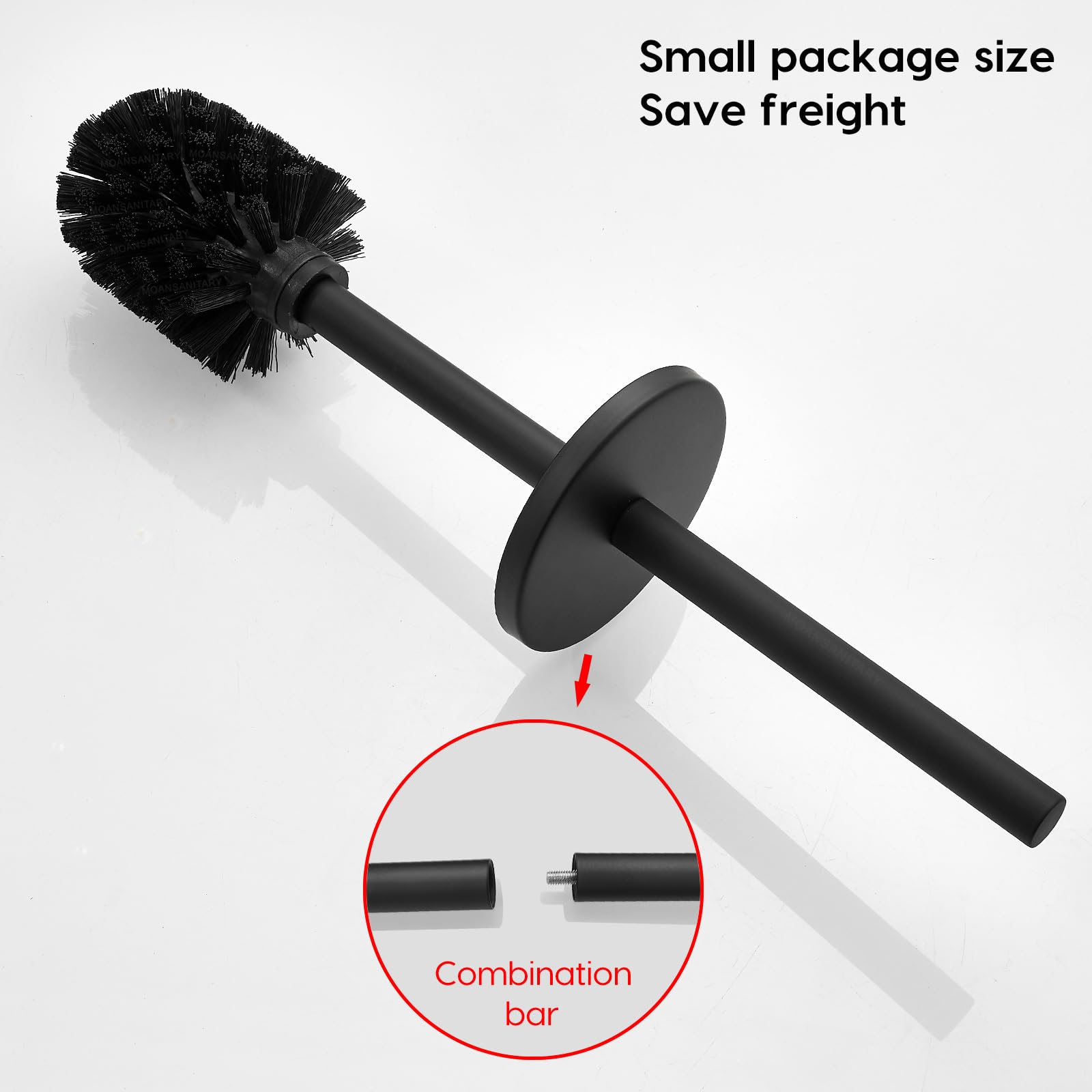 Black Toilet Brush with Dual