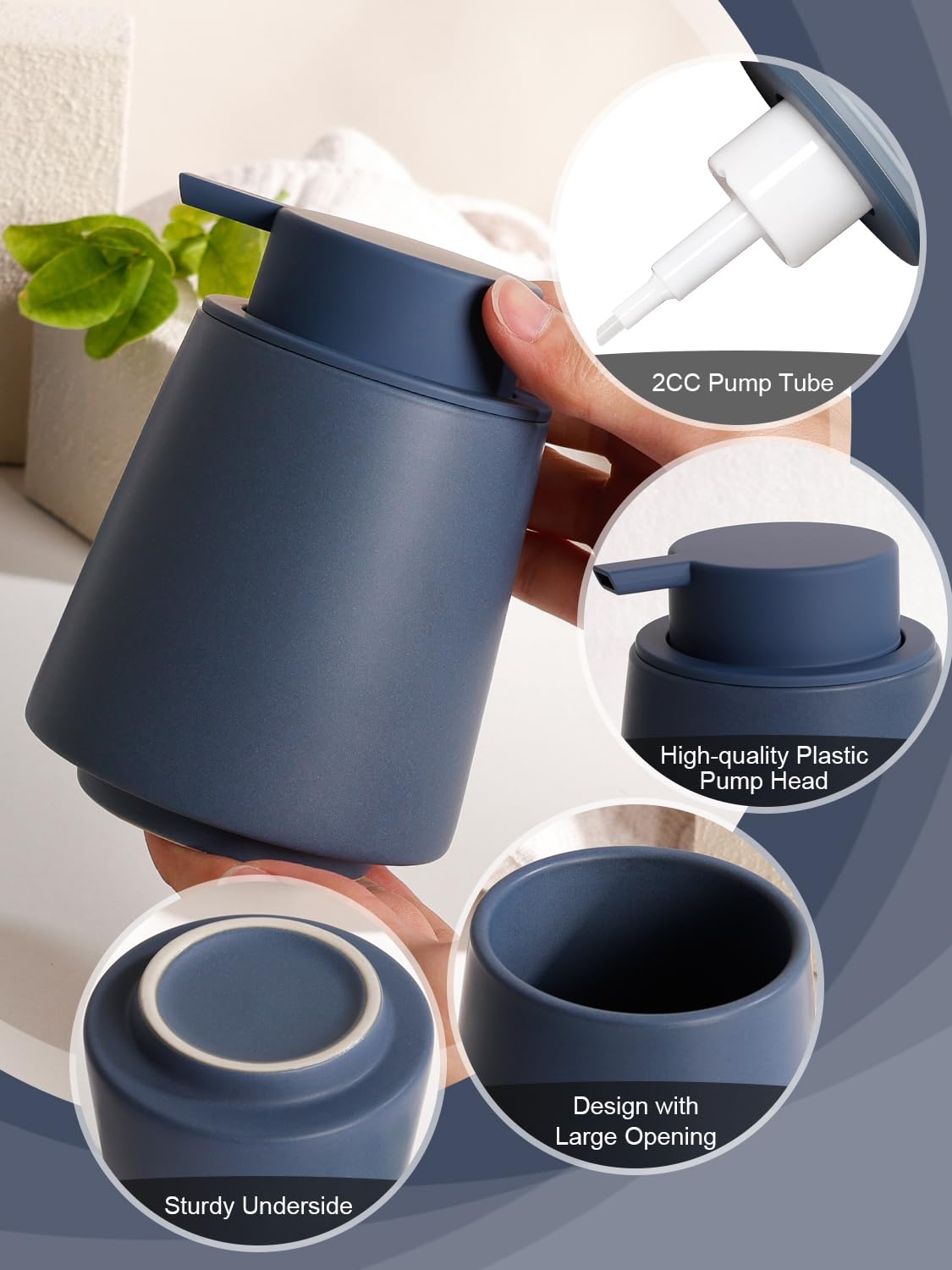 Ceramic Foaming Soap Dispenser