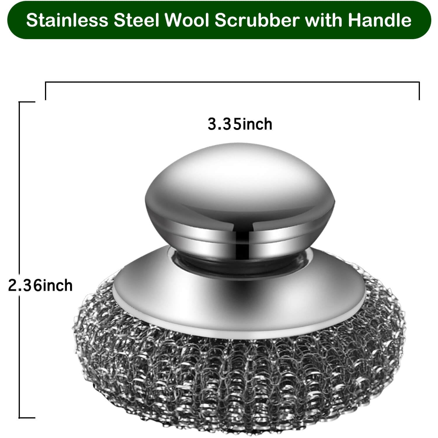 Steel Wool Scrubber with Handles (5 Count)