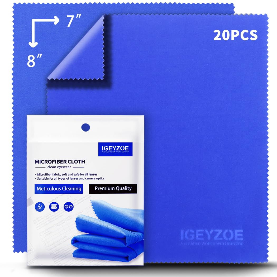 20 Pack Microfiber Glasses Cleaning Cloths (20 Count)