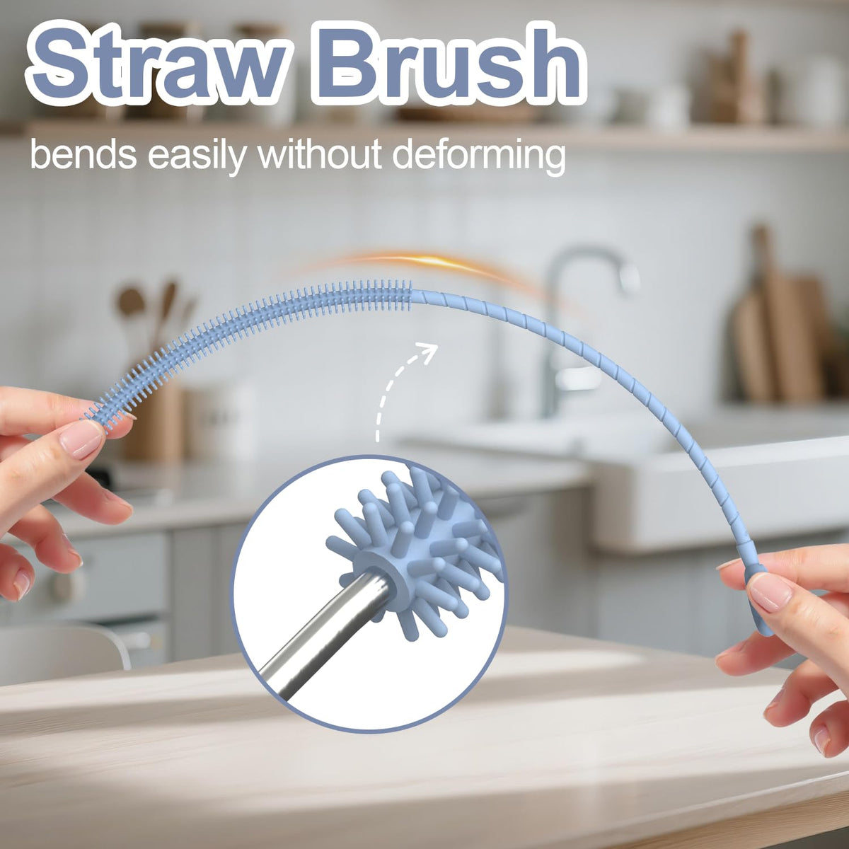 Silicone Straw Cleaner Brush