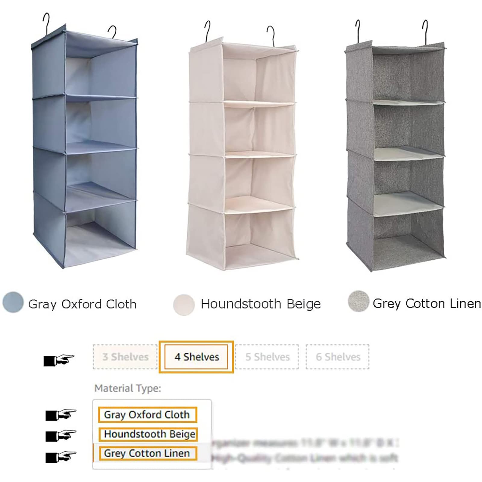 Hanging Closet Organizer 4 (4 Count)
