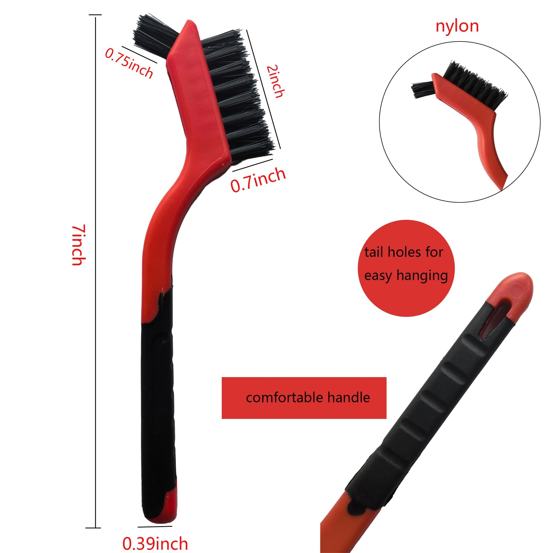 6 Pack Nylon Cleaning Brushes (6 Count)