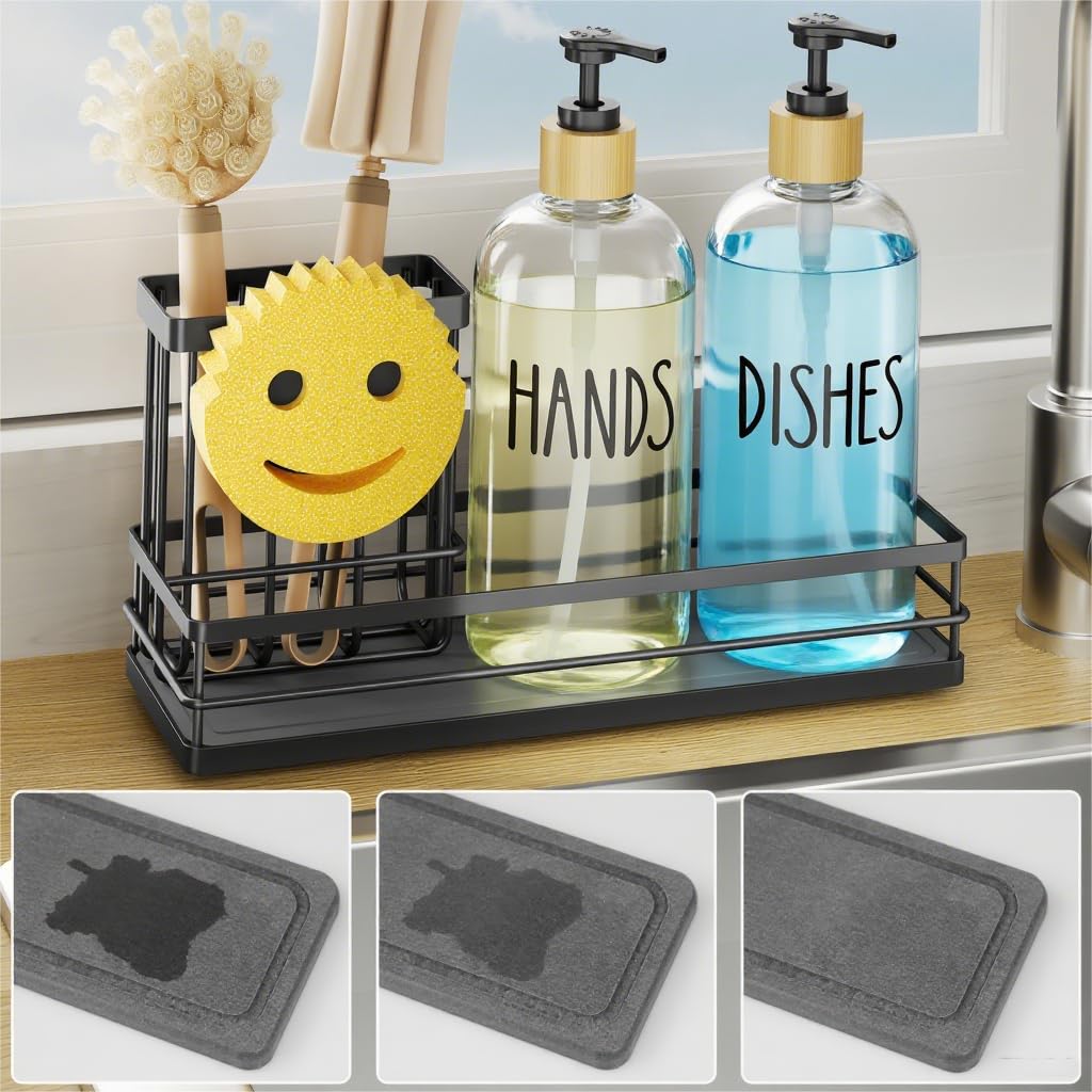 Kitchen Dish Soap Dispenser Set
