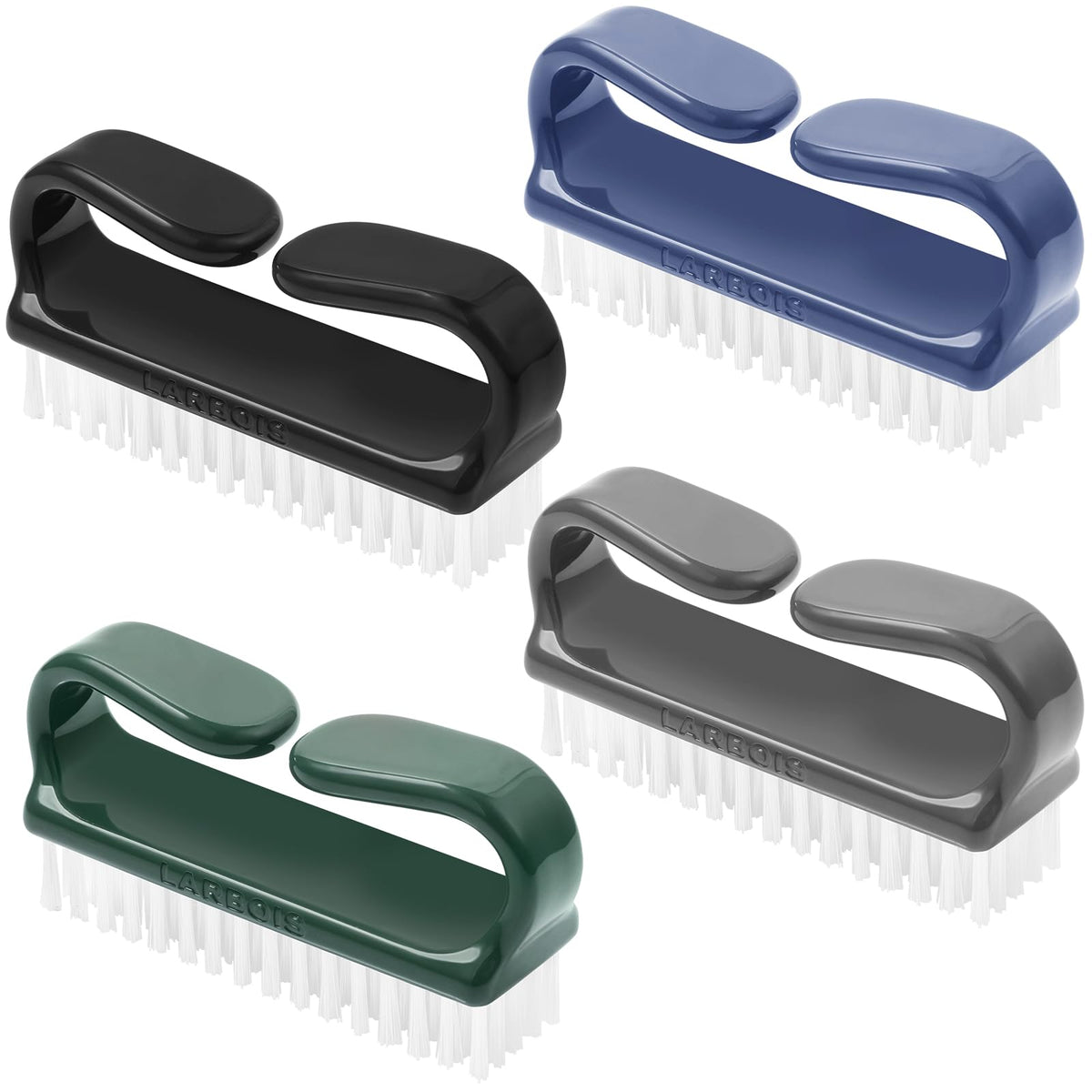 Handle Grip Nail Brush (4 Count)