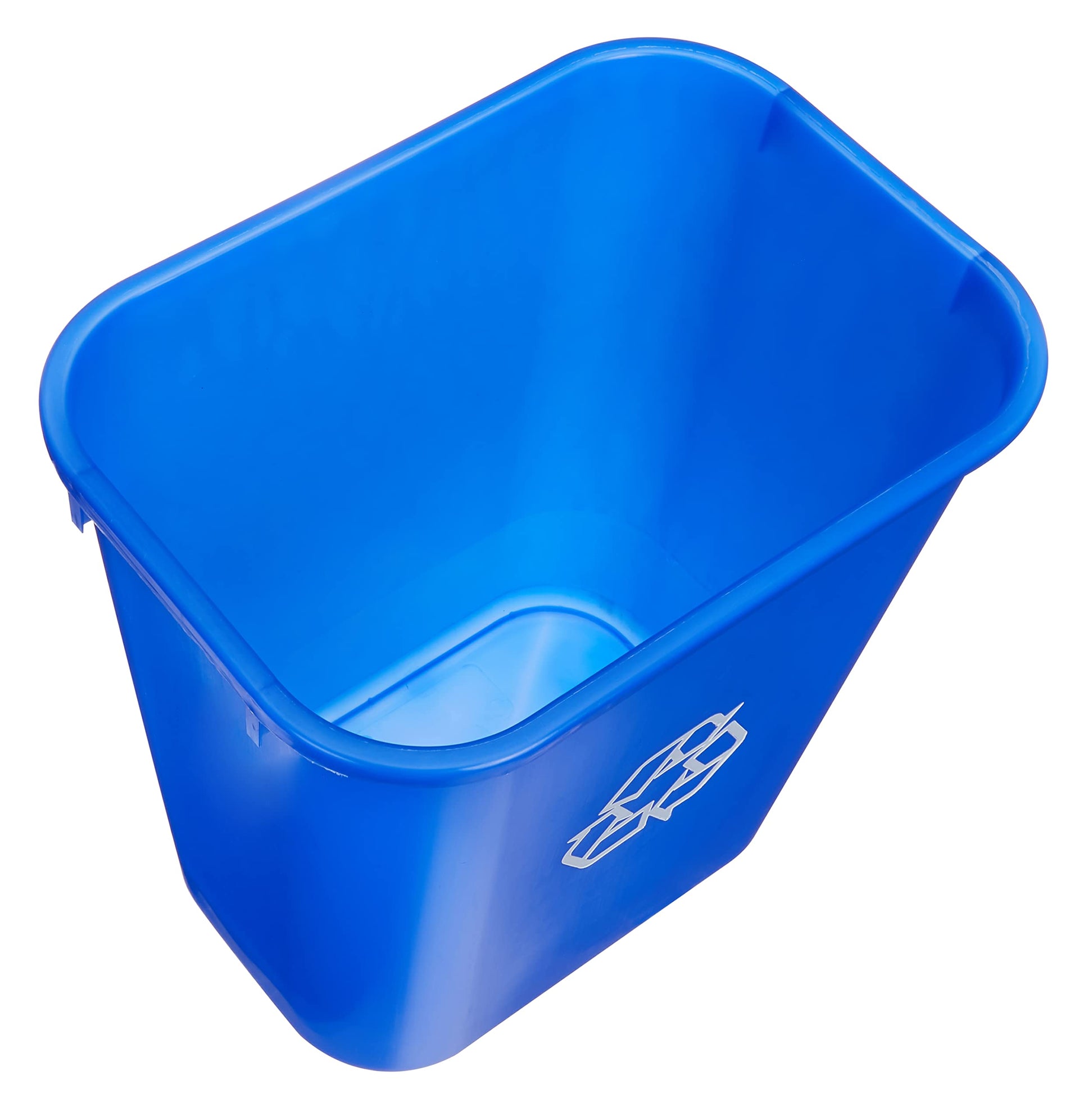 Rectangular Commercial Office Recycling Wastebasket with Recycle Logo (2 Count)
