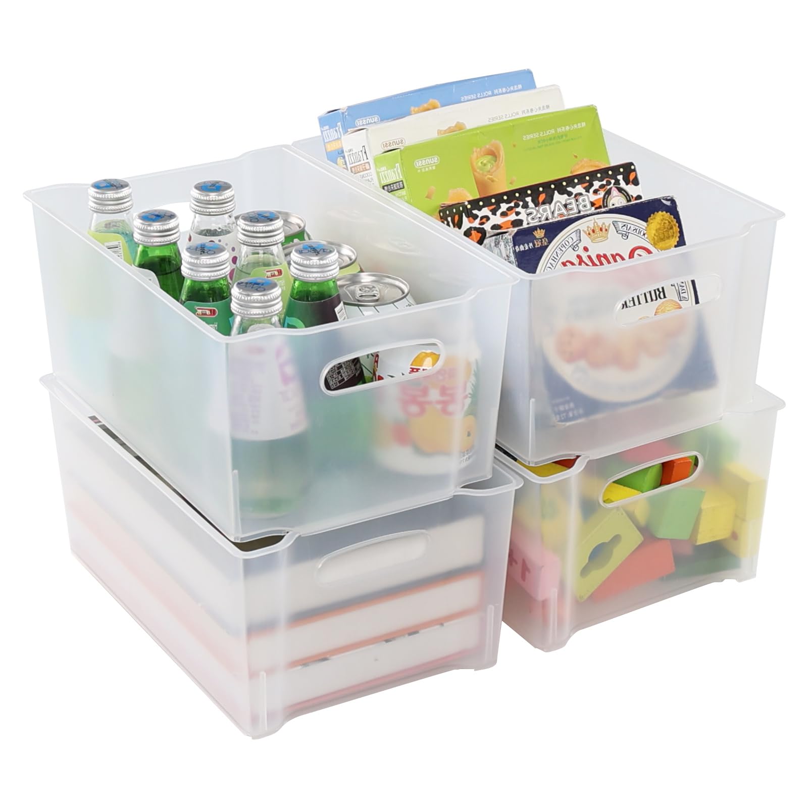 4 Pack Open Storage Organizing Bins (4 Count)