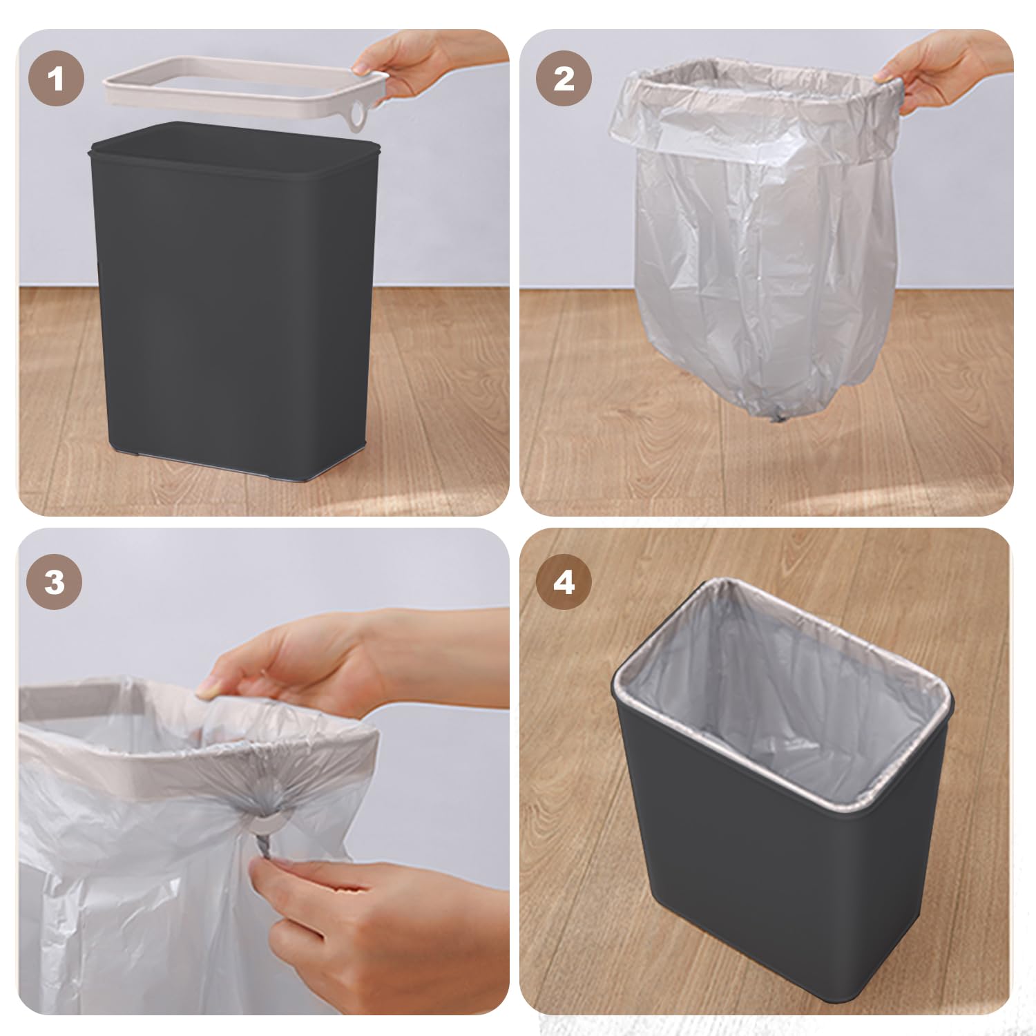 4 Gallons Bathroom Trash Can Automatic Touchless
