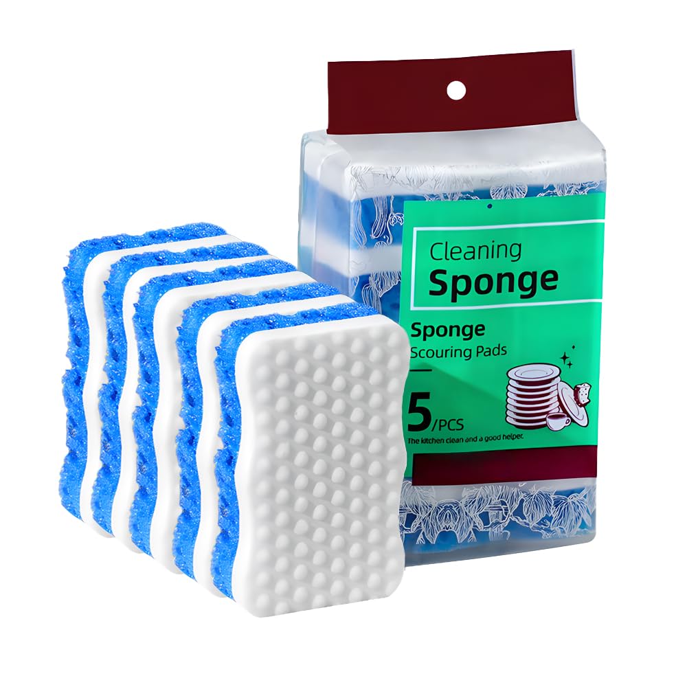 Wave Shaped Scrub Sponges for Kitchen Cleaning