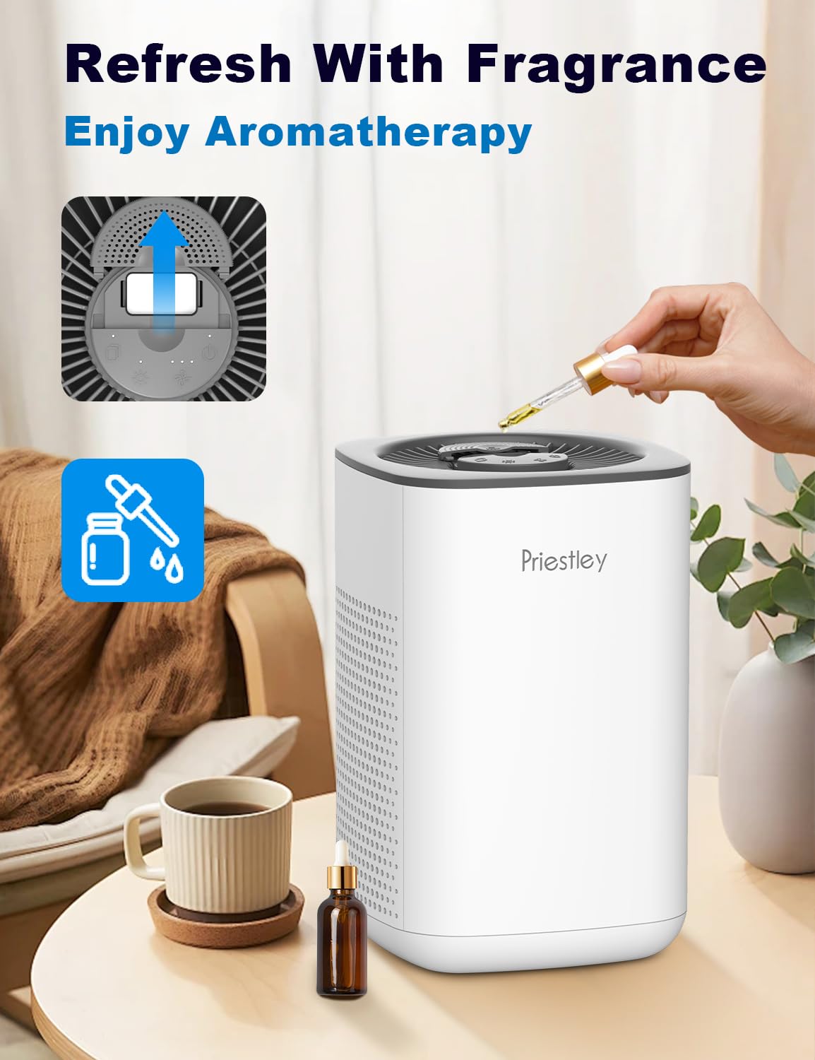 Small Air Purifiers for Home Bedroom Dorm Office Desktop