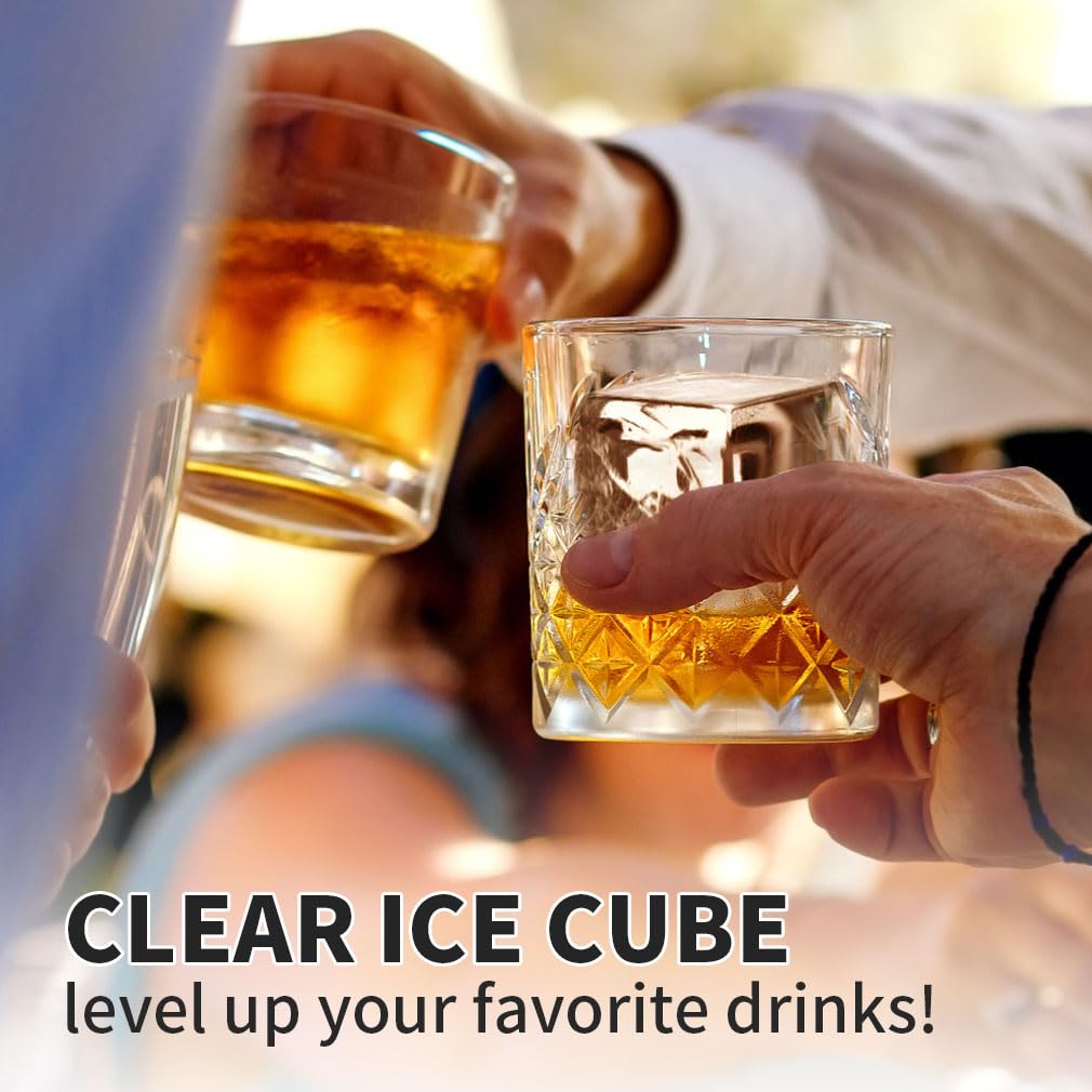 Clear Ice Cube Tray for Whiskey