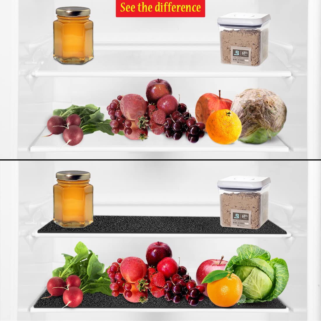 Fruit & Veggie Life Extender Liner for Fridge Refrigerator Drawers (4 Count)
