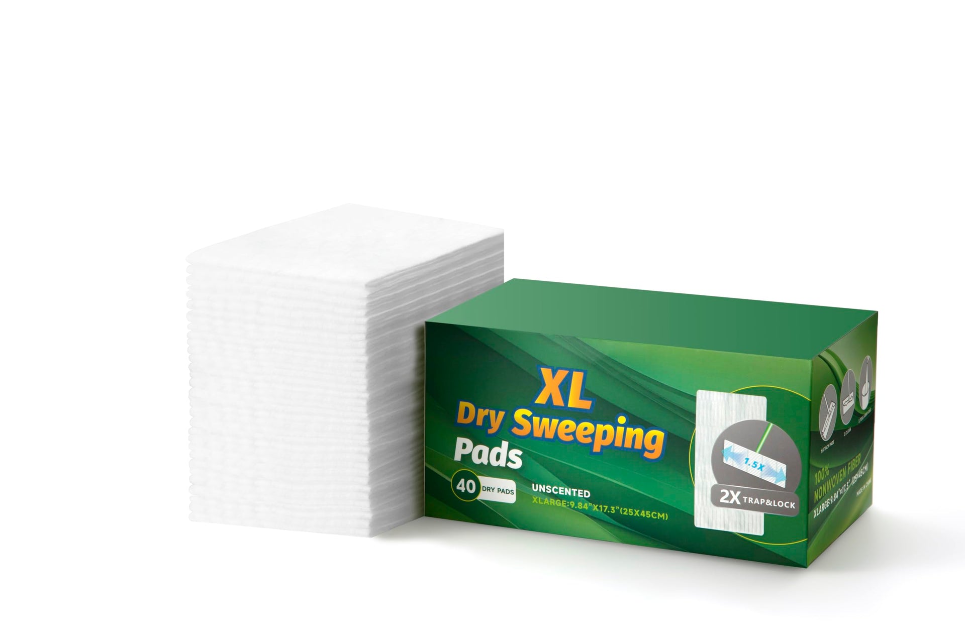 XL Dry Mop Refills Dust Sweeping Cloths Disposable Mop Pads for XL Sweeper X Large Floor Cleaning Mop Refills (40 Count)