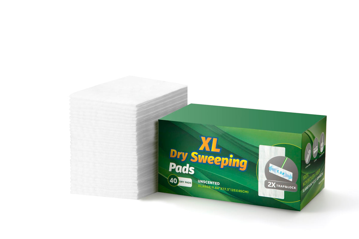 XL Dry Mop Refills Dust Sweeping Cloths Disposable Mop Pads for XL Sweeper X Large Floor Cleaning Mop Refills (40 Count)