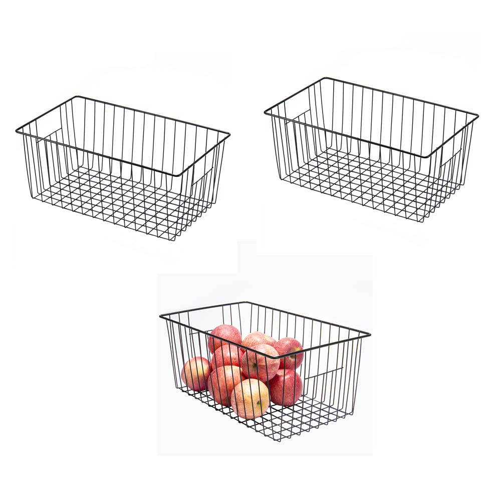 16inch Freezer Wire Storage Organizer Baskets (3 Count)