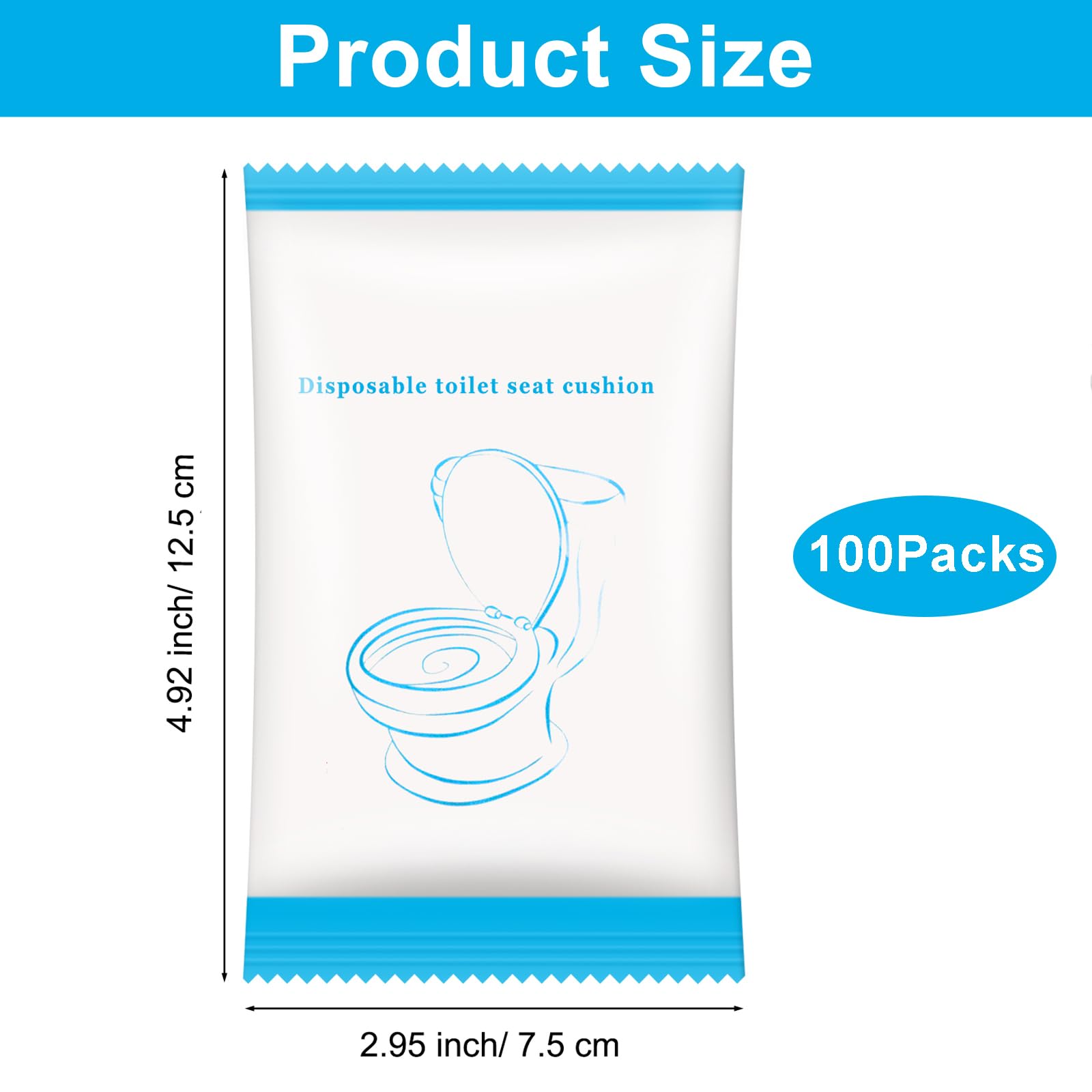 100 Pack Disposable Toilet Seat Cover (100 Count)