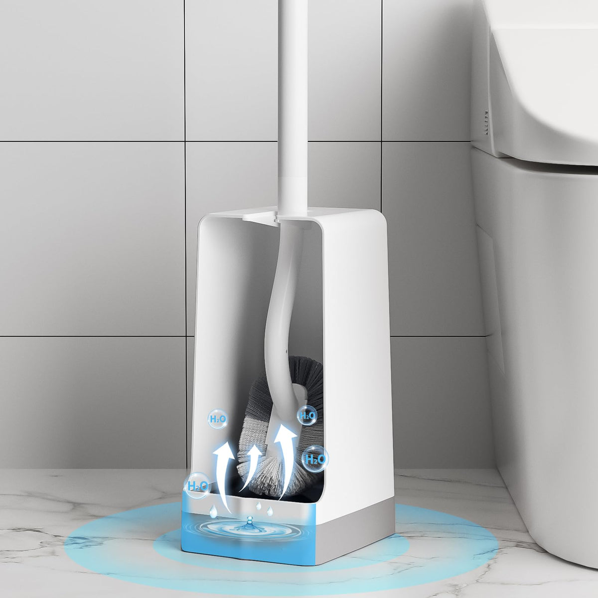 Marbarsse Bathroom Toilet Bowl Brush and Holder