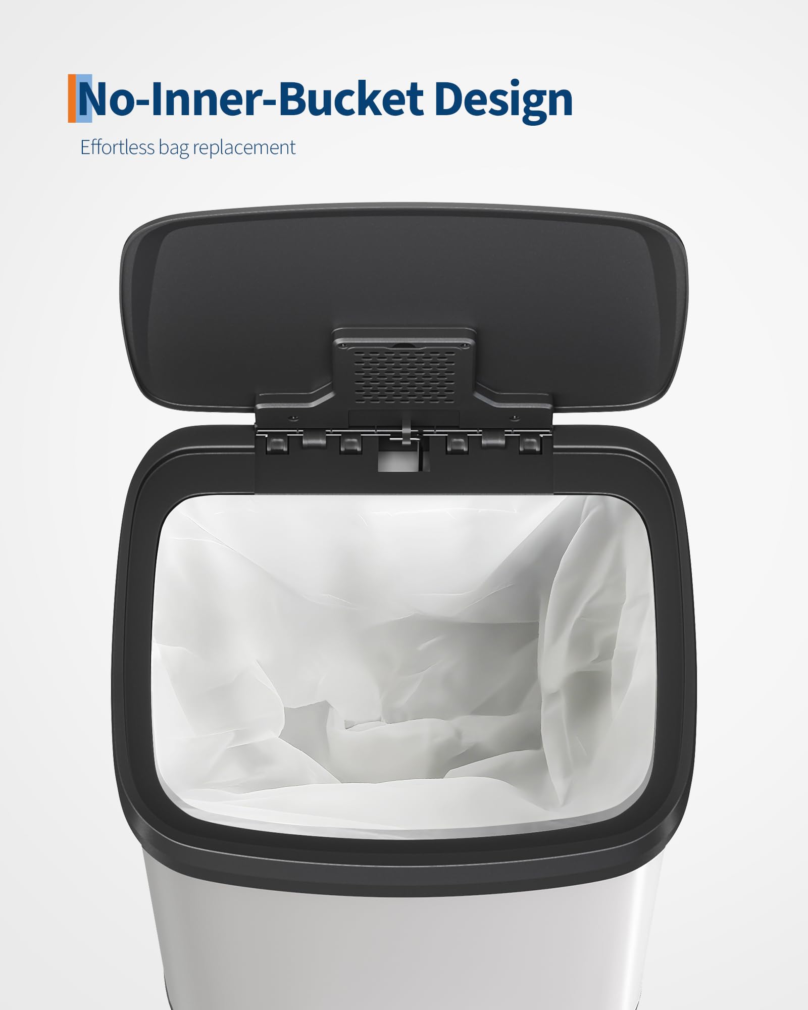 13 gal 50 L Metal Trash Can with Lid