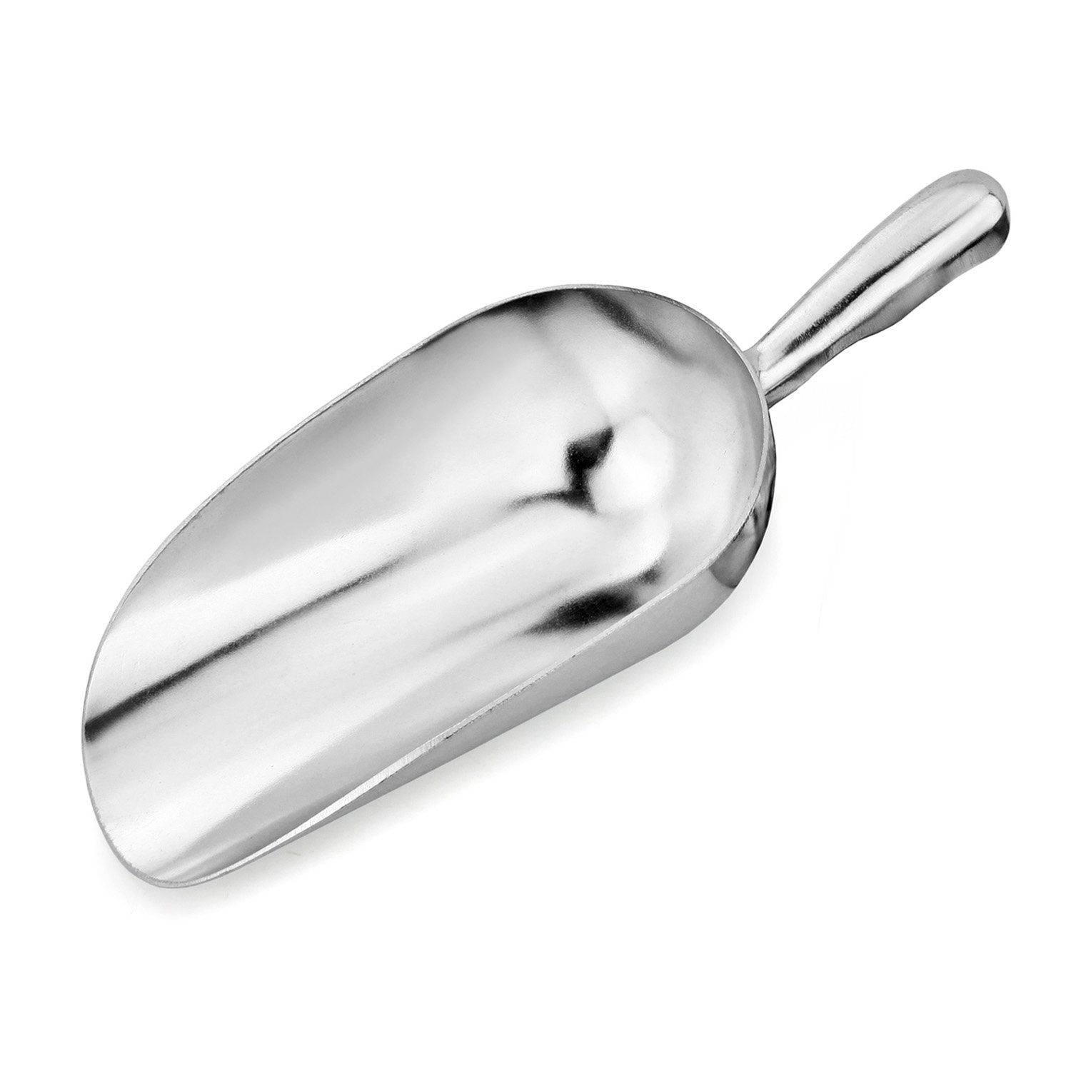 34547 One Piece Cast Aluminum Round Bottom Bar Ice Flour Utility Scoop