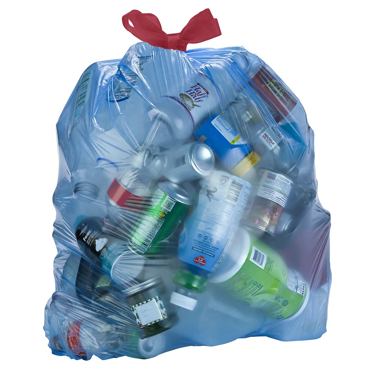 Blue Recycling Drawstring Trash Bags (60 Count)