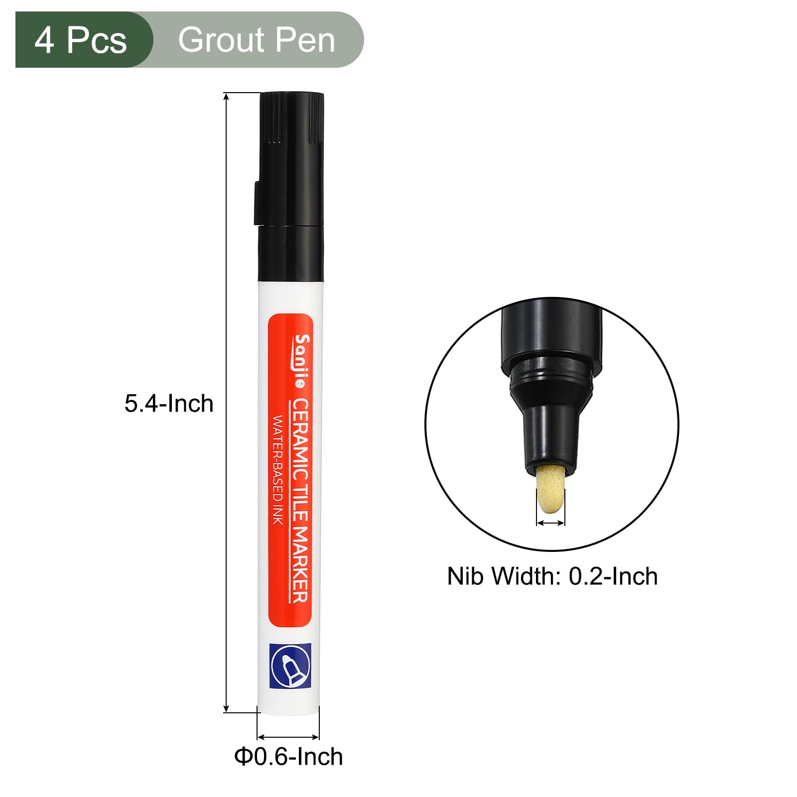 4 Pcs Grout Paint Pen