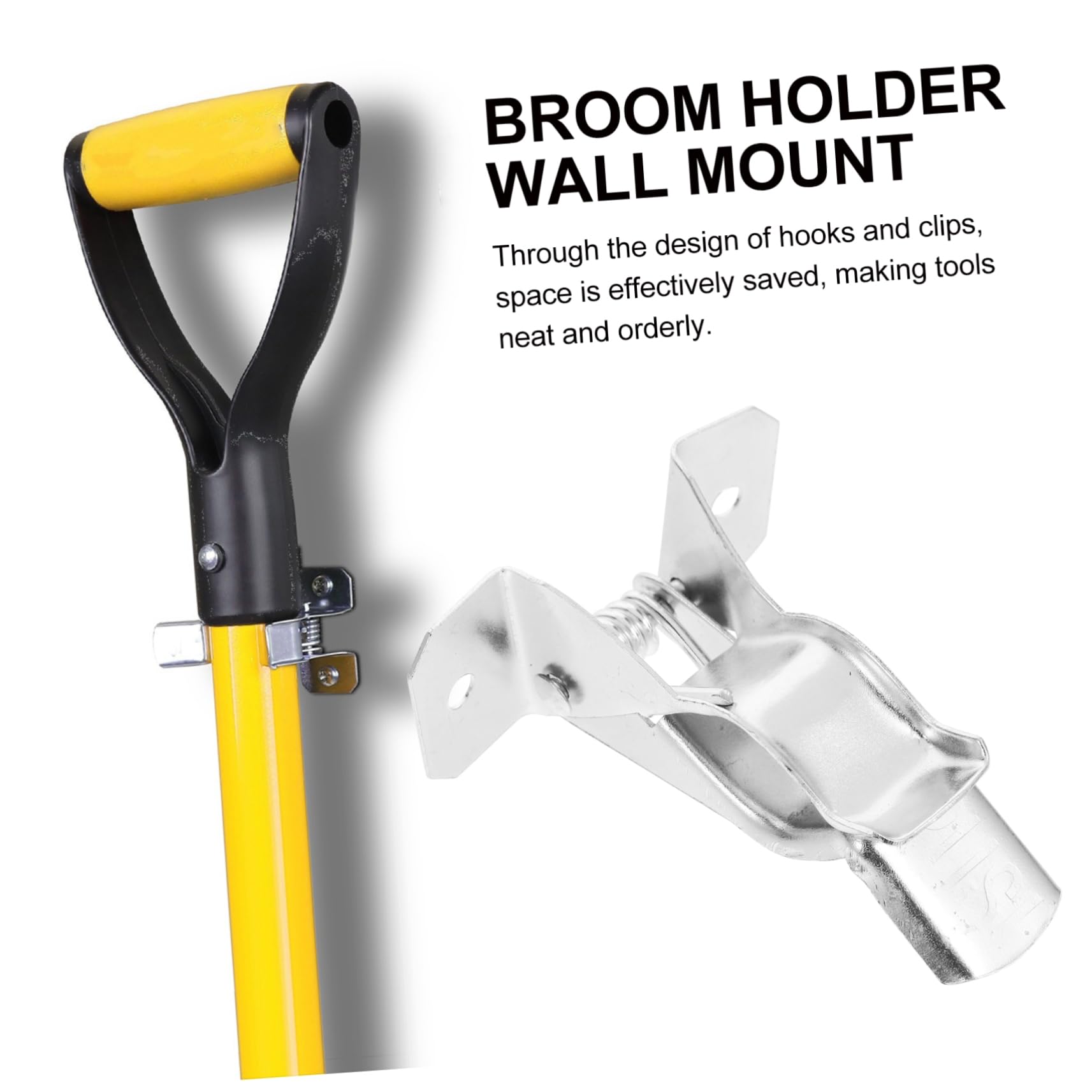 10pcs Broom Mop Holder Wall Mount Organizer Wall Mounted Mop Gripper for Laundry Room