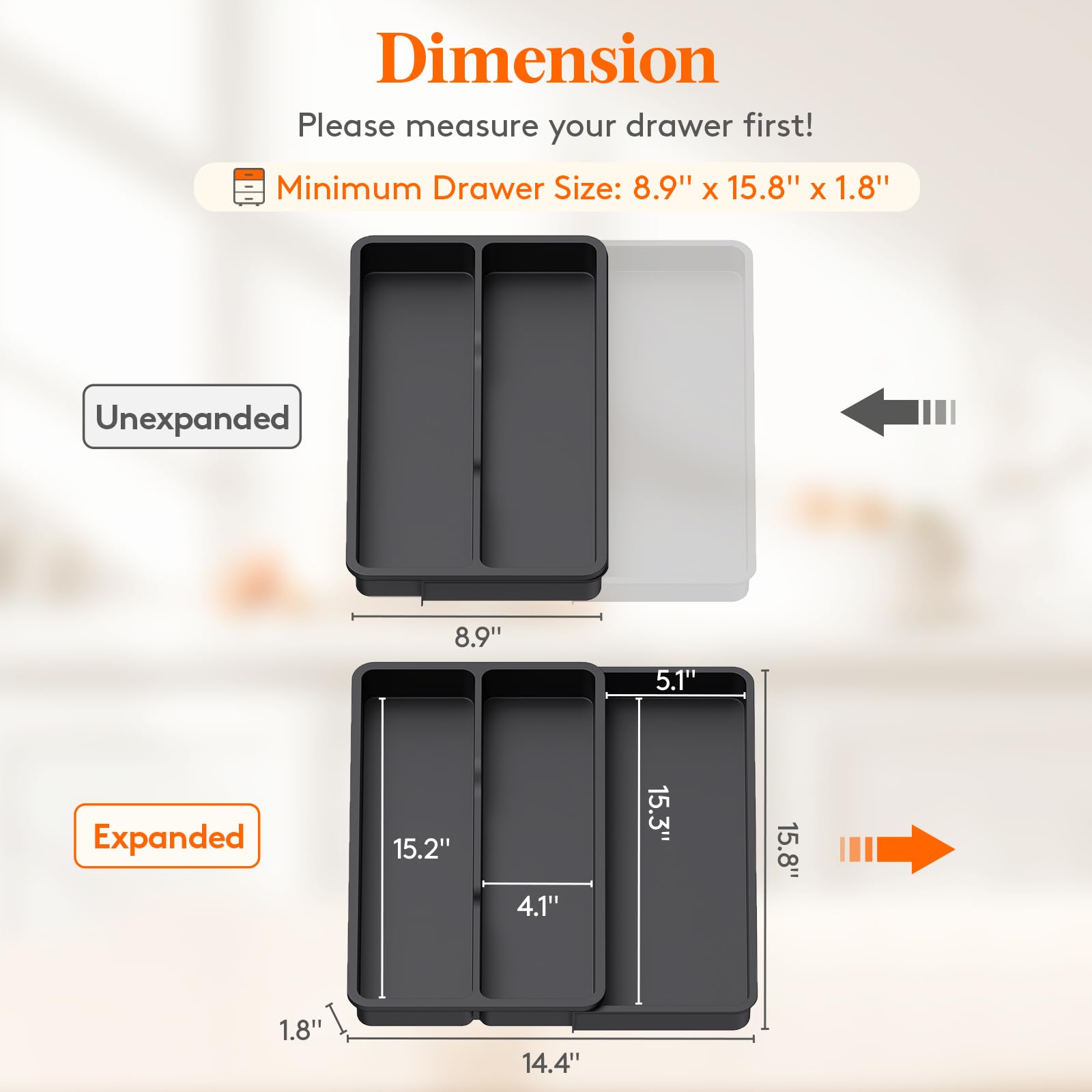 Utensil Organizer for Kitchen Drawer