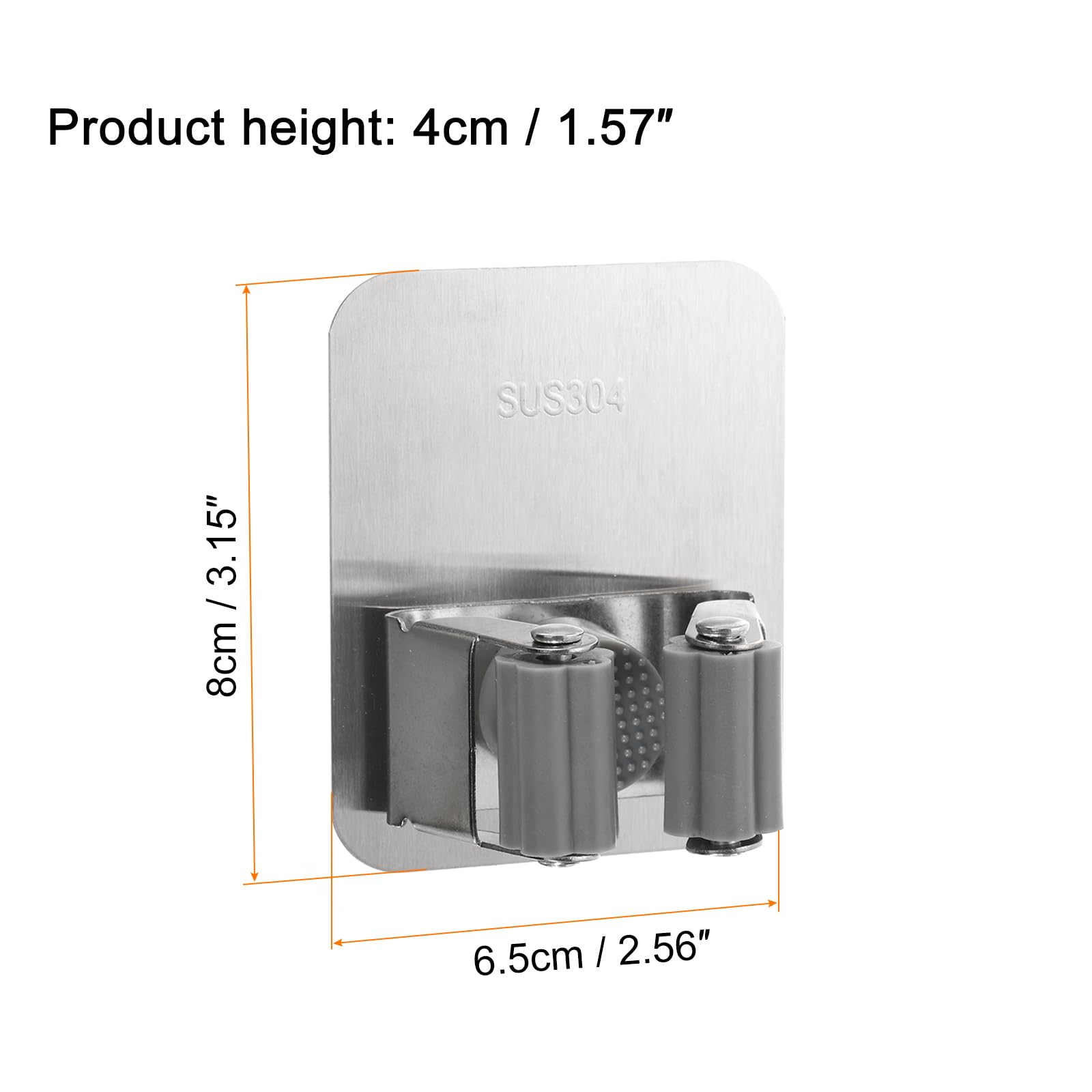 2pcs Mop Broom Holder Wall Mount