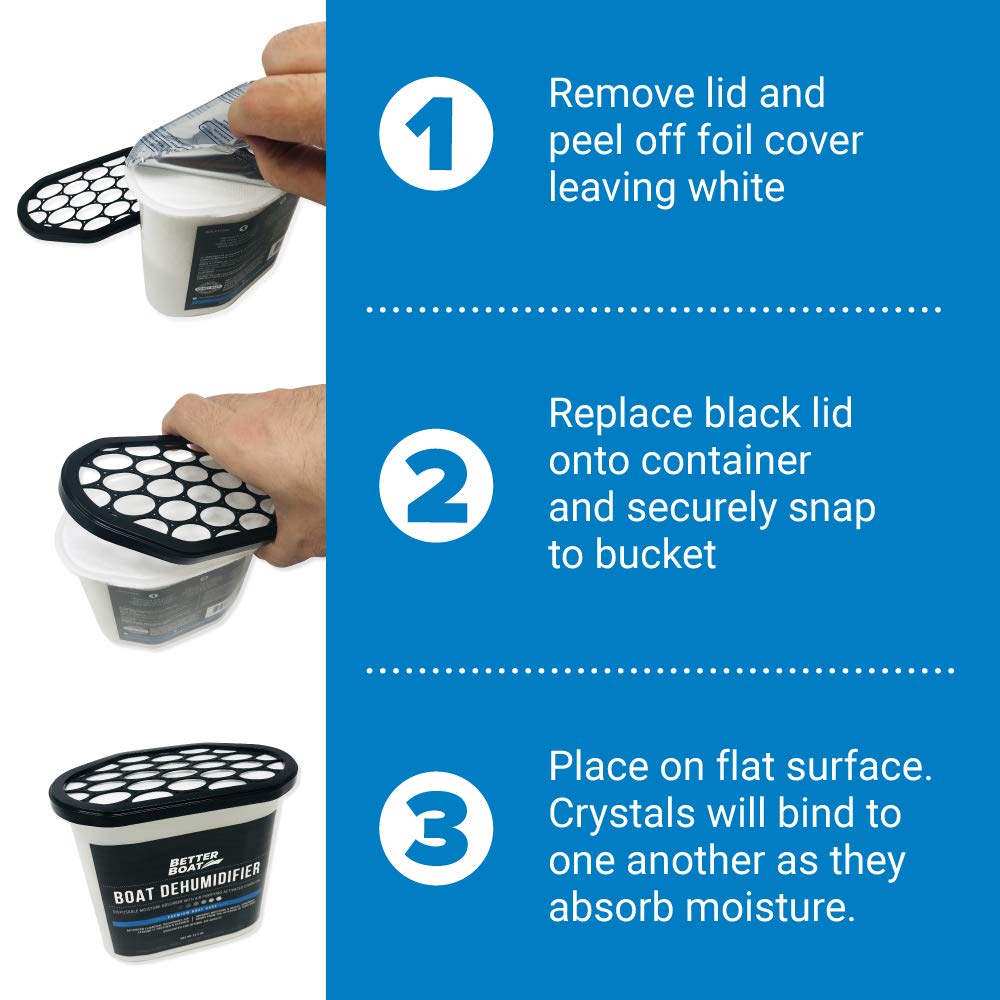 Moisture Absorber 2 Pack with Activated Charcoal Dehumidifier Bucket (26.4 Ounce)