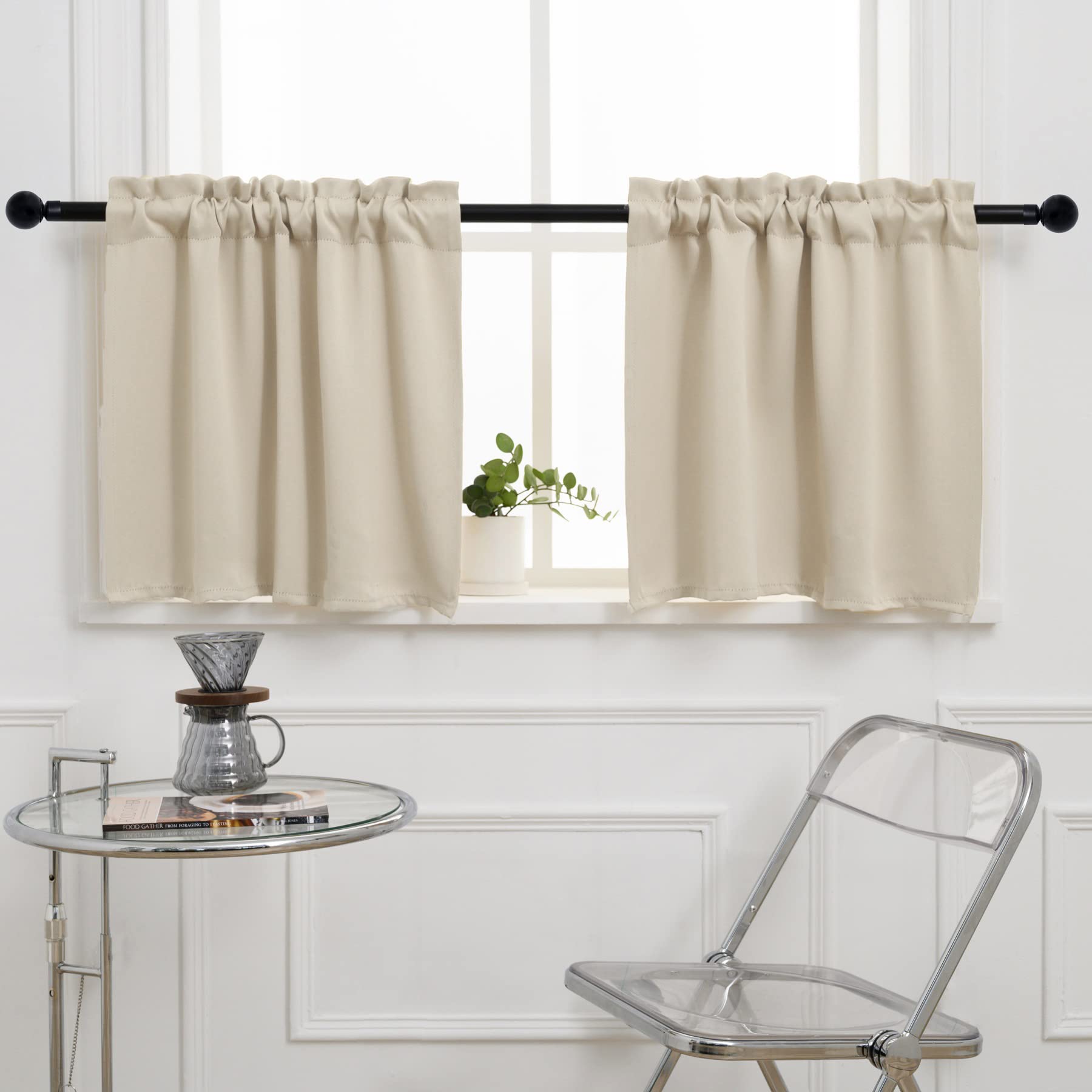 Rod Pocket Tier Curtain (2 Count)