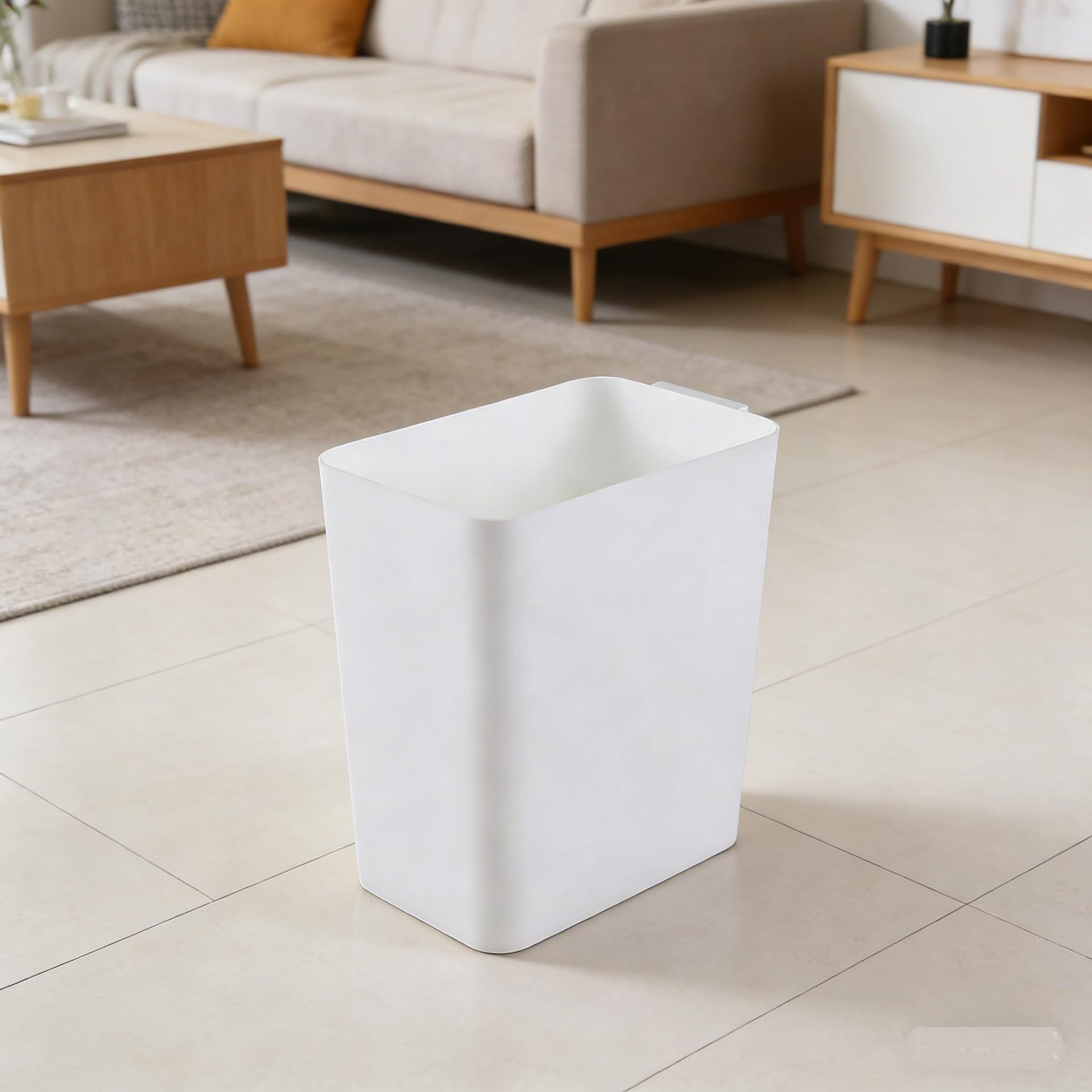 3 Pack 4.5 Gallon Slim Plastic Trash Can (3 Count)