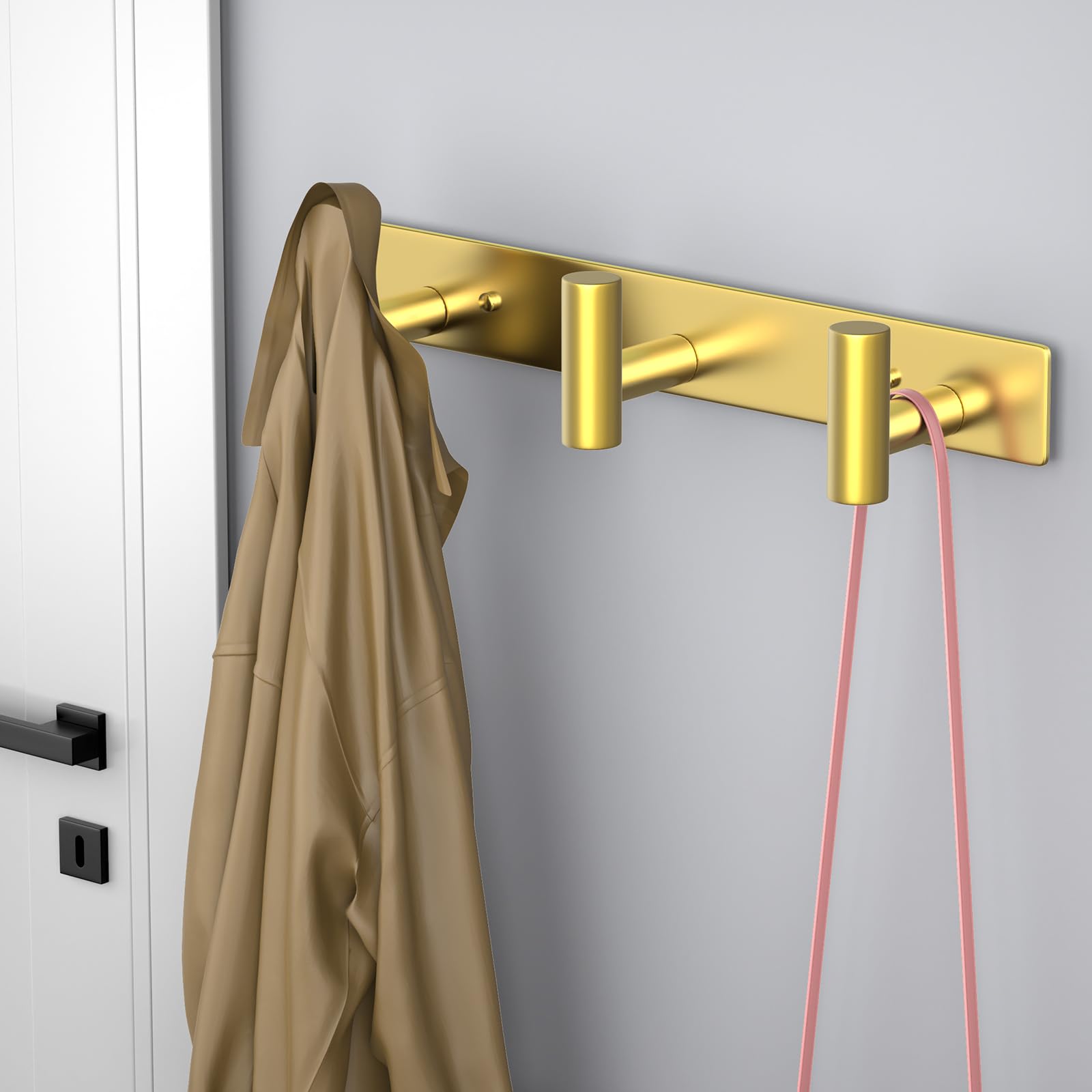 Gold Wall Mount Coat Rack
