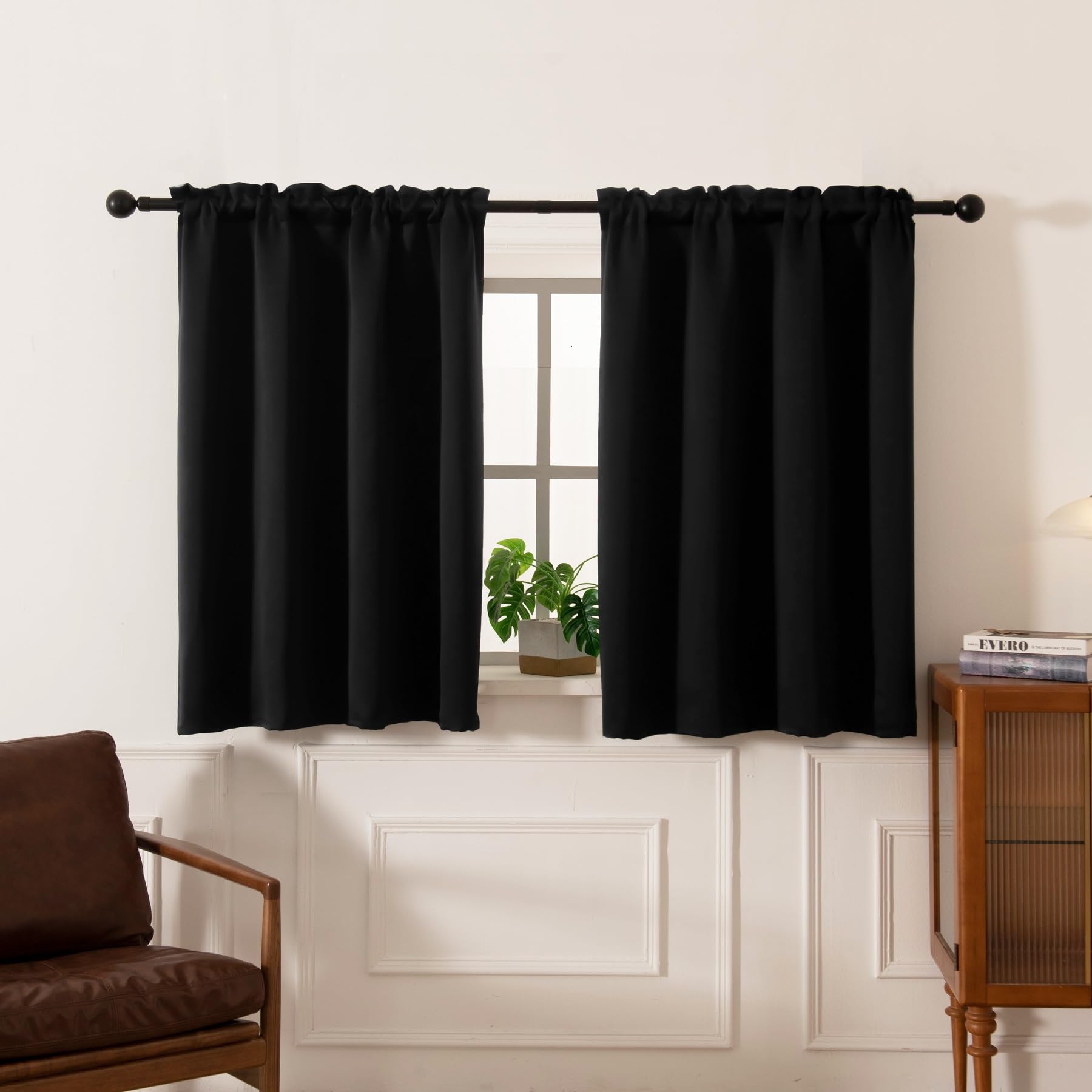 Cafe Kitchen Curtains 36 Inches Long 2 Panels
