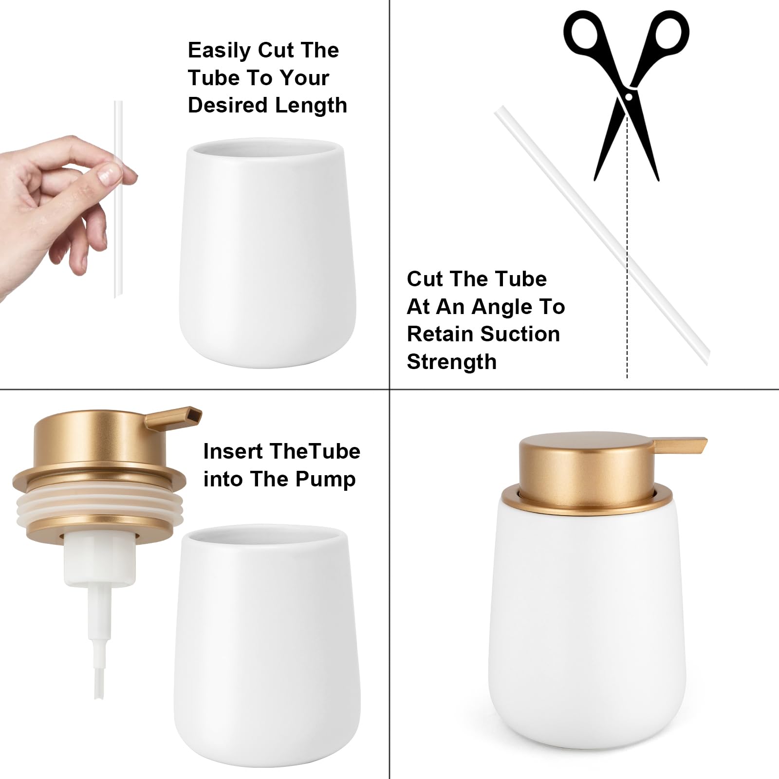 Foam Soap Dispenser Pump 2pcsHead Replacement Spare Plastic Pump Bathroom Countertop (2 Count)