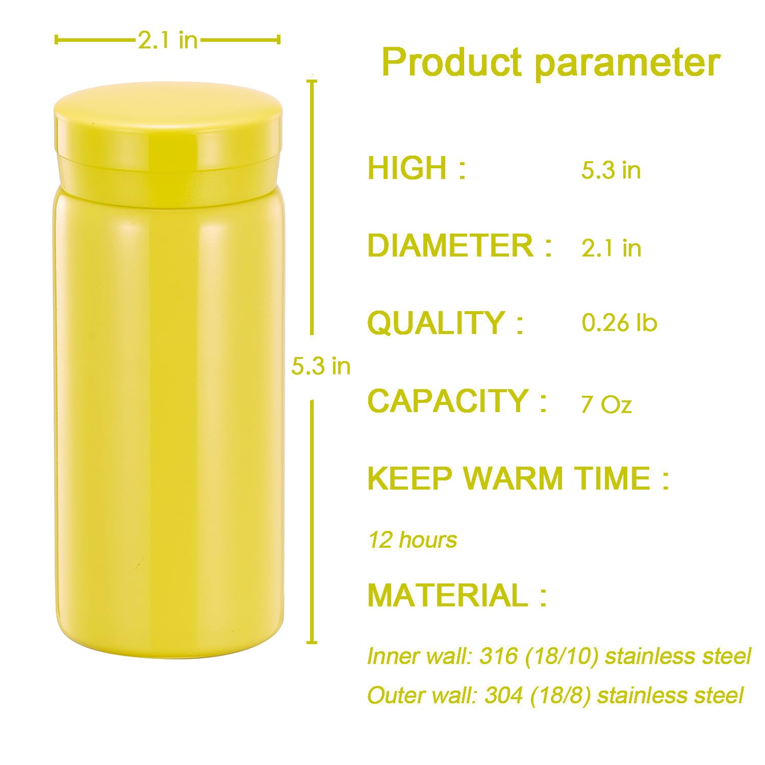 Mini Thermos Cute Water Bottle