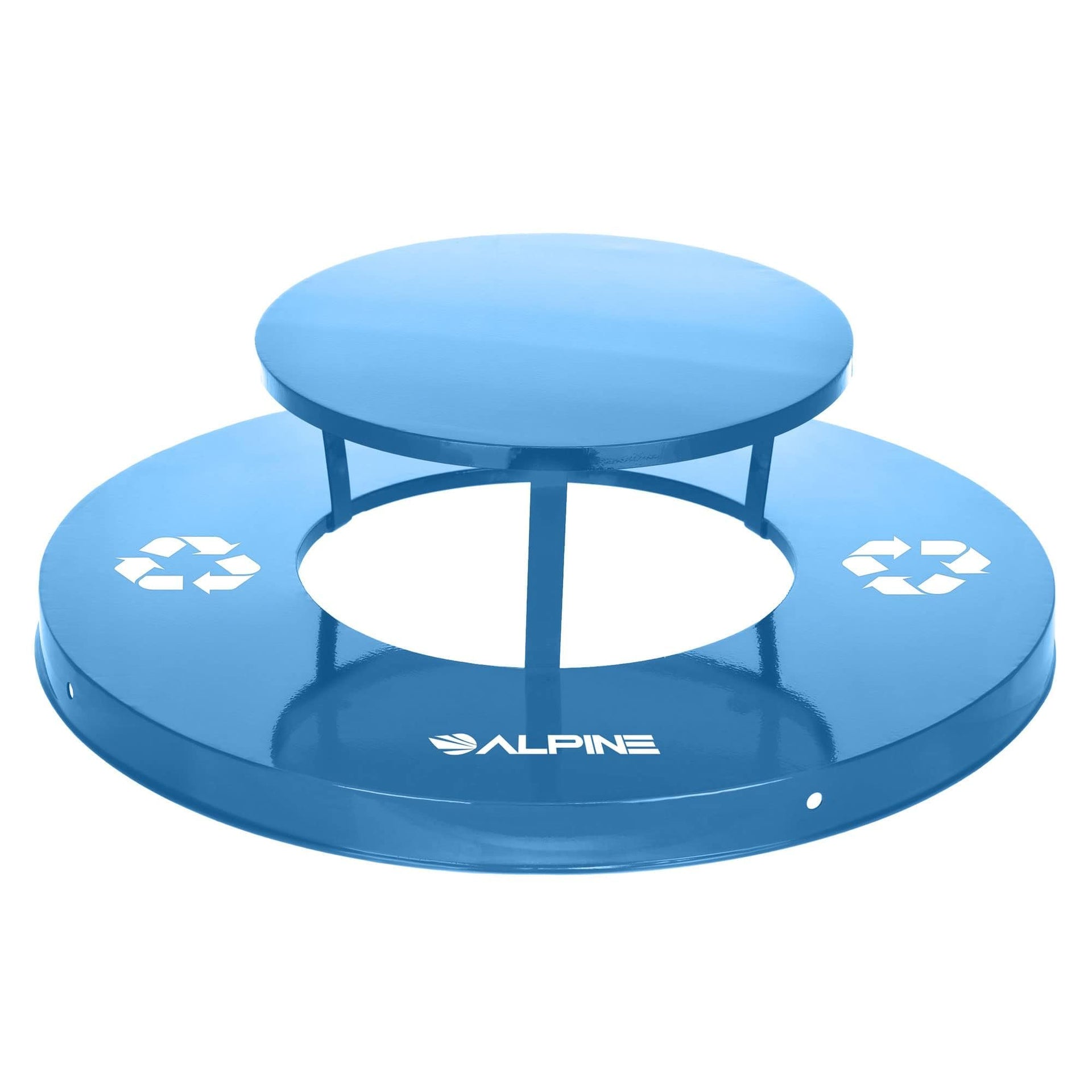 Outdoor Metal Waste Receptacle Rain Bonnet Lid