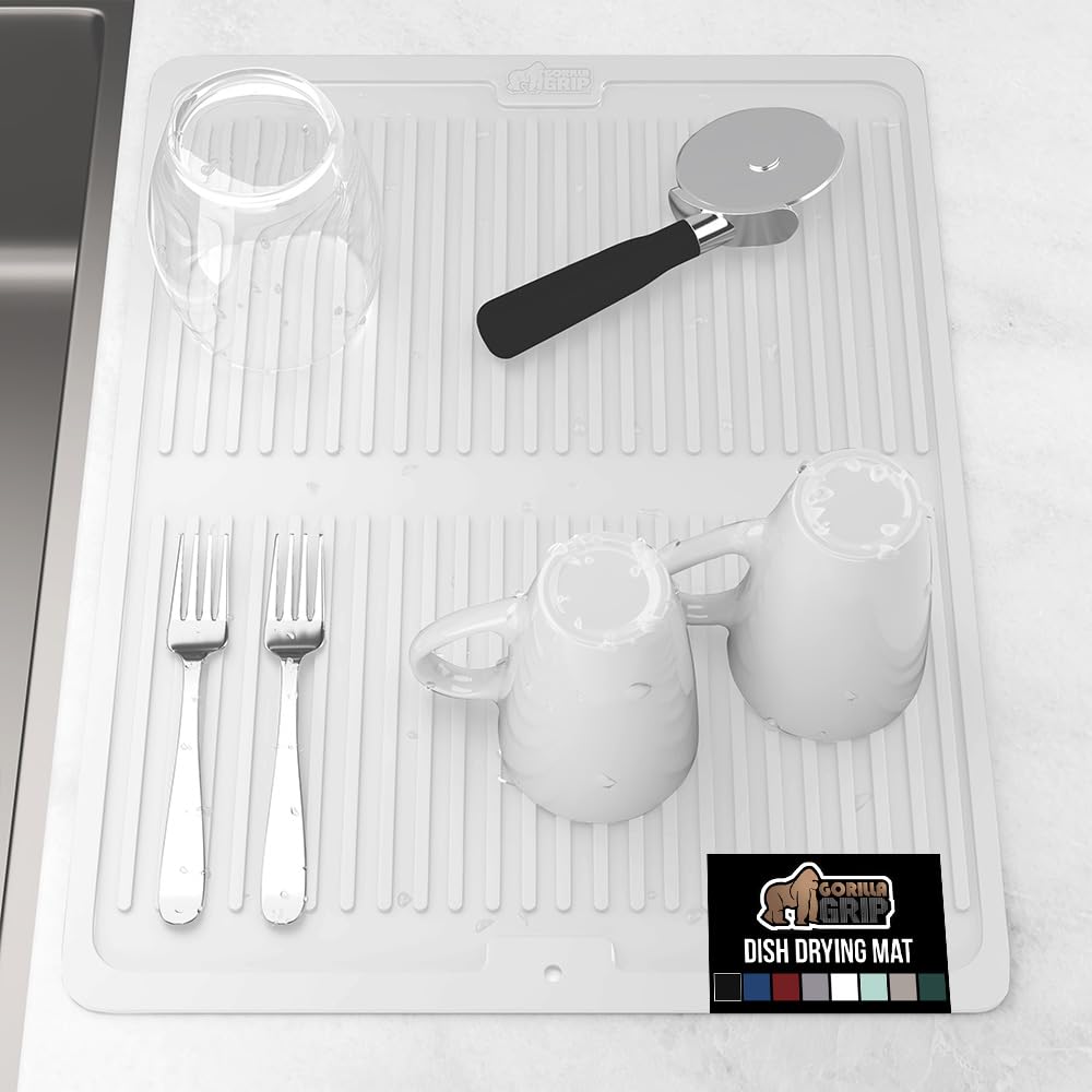 100% BPA Free Patented Silicone Dish Drying Mat for Kitchen Counter