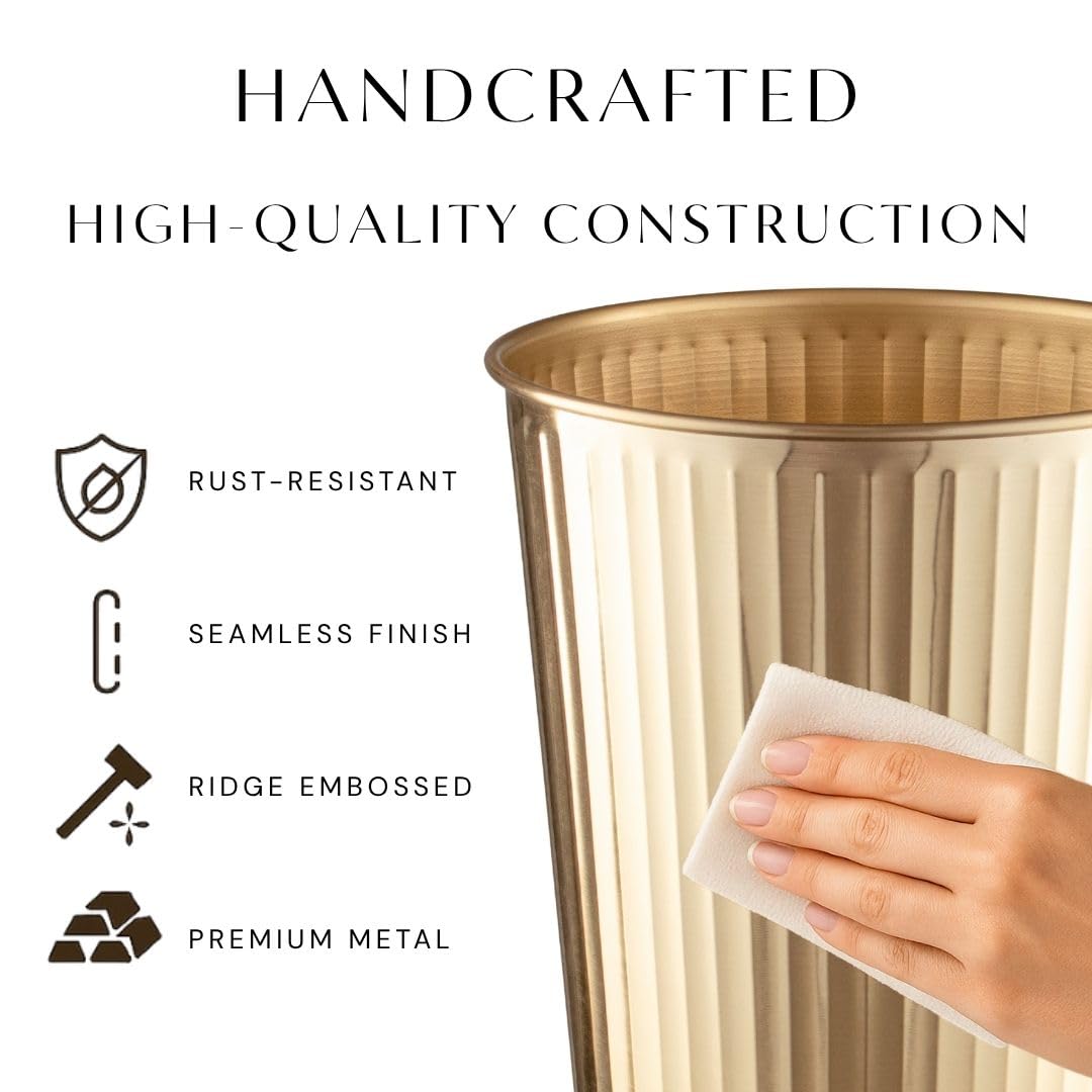 Metal Bathroom Trash Can